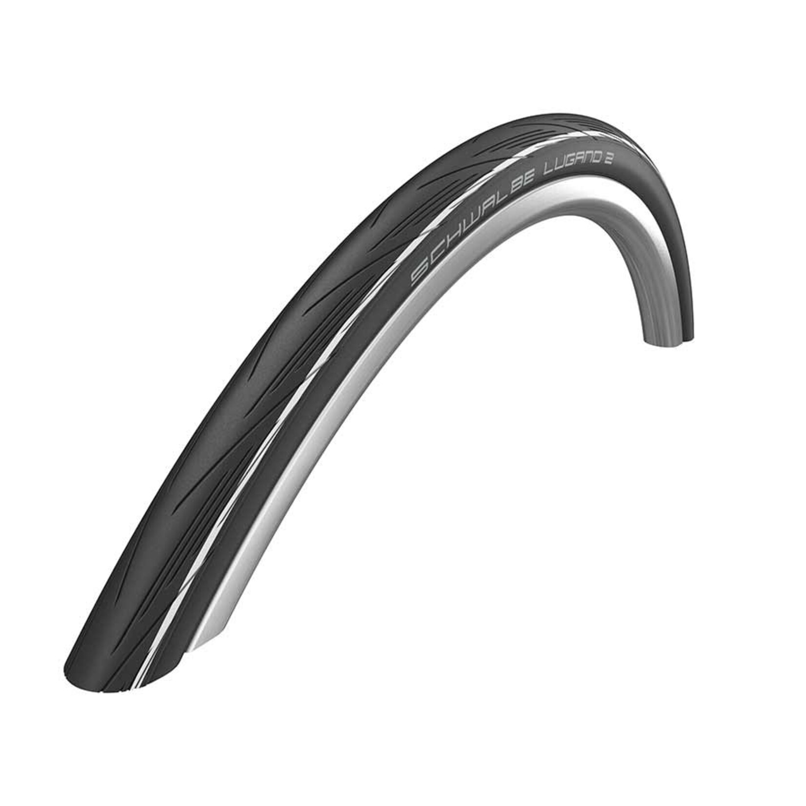 SCHWALBE Schwalbe, Lugano II, Tire, 700x25C, Wire, Clincher, Silica, K-Guard, 50TPI, White