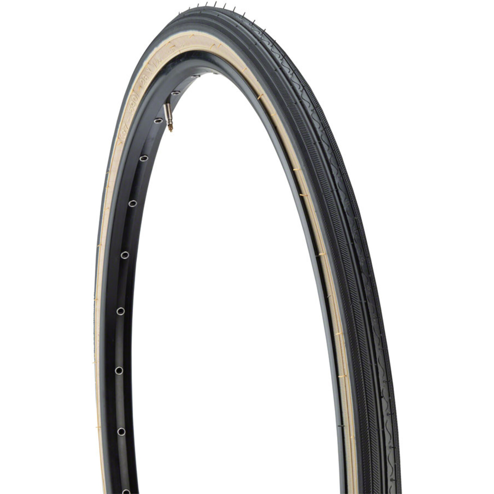 Kenda Street K40 Tire - 26 x 1-3/8, Clincher, Wire, Black/Tan, 30tpi