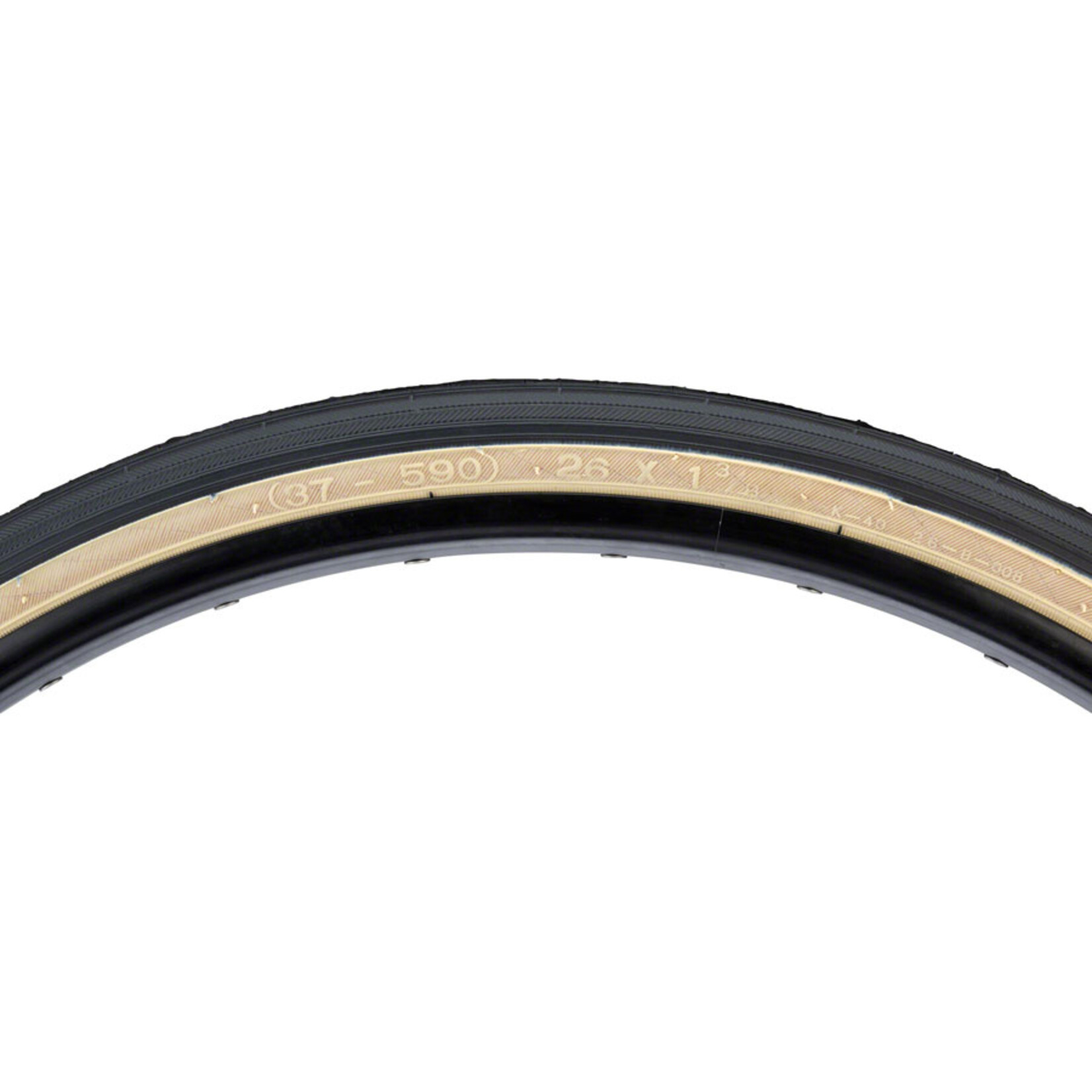 Kenda Street K40 Tire - 26 x 1-3/8, Clincher, Wire, Black/Tan, 30tpi
