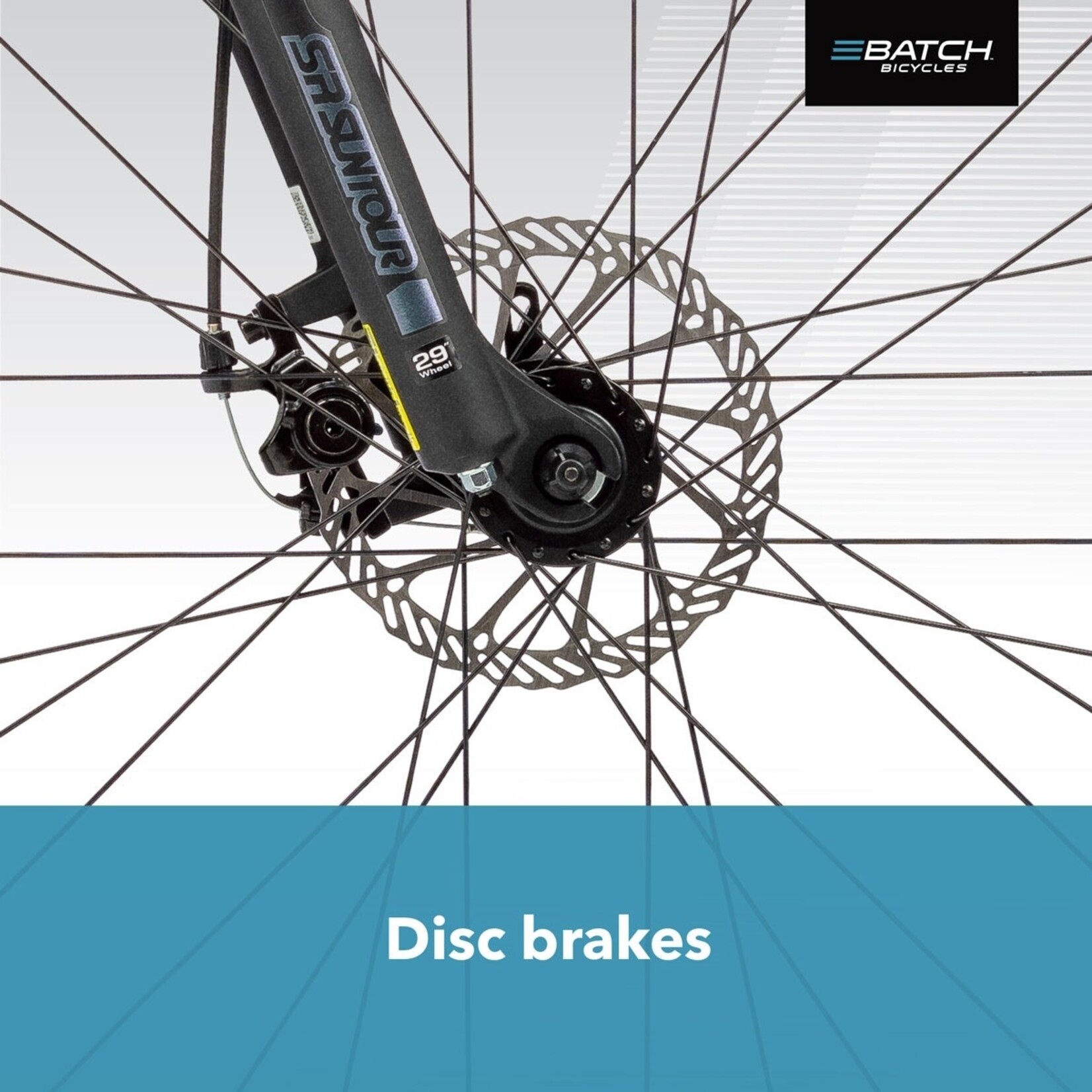 BATCH BATCH THE DISC BRAKE MOUNTAIN BICYCLE - 26" XS, Black