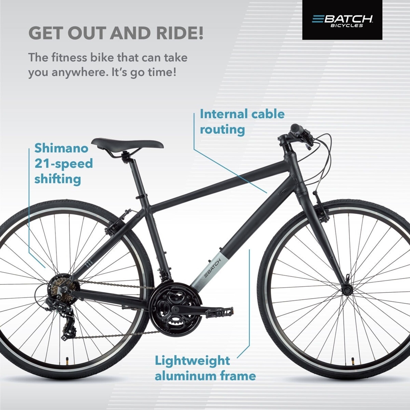 BATCH BATCH THE FITNESS BICYCLE - L, Black