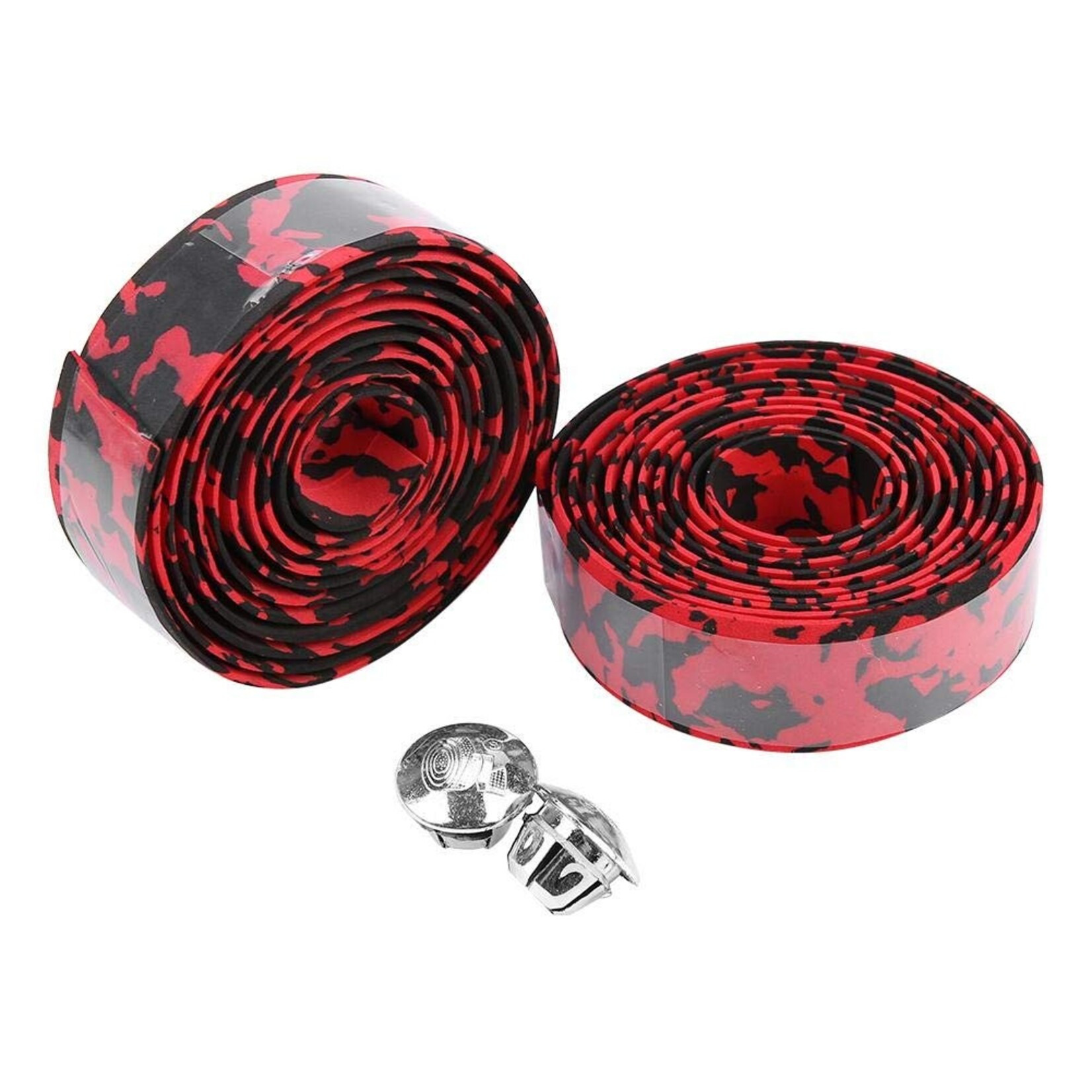 Road Bike Handlebar Tape, EVA Handlebar Bar Wraps Bicycles Cycling Handle Wrap(Black+Red) Bicycles and Spare Parts