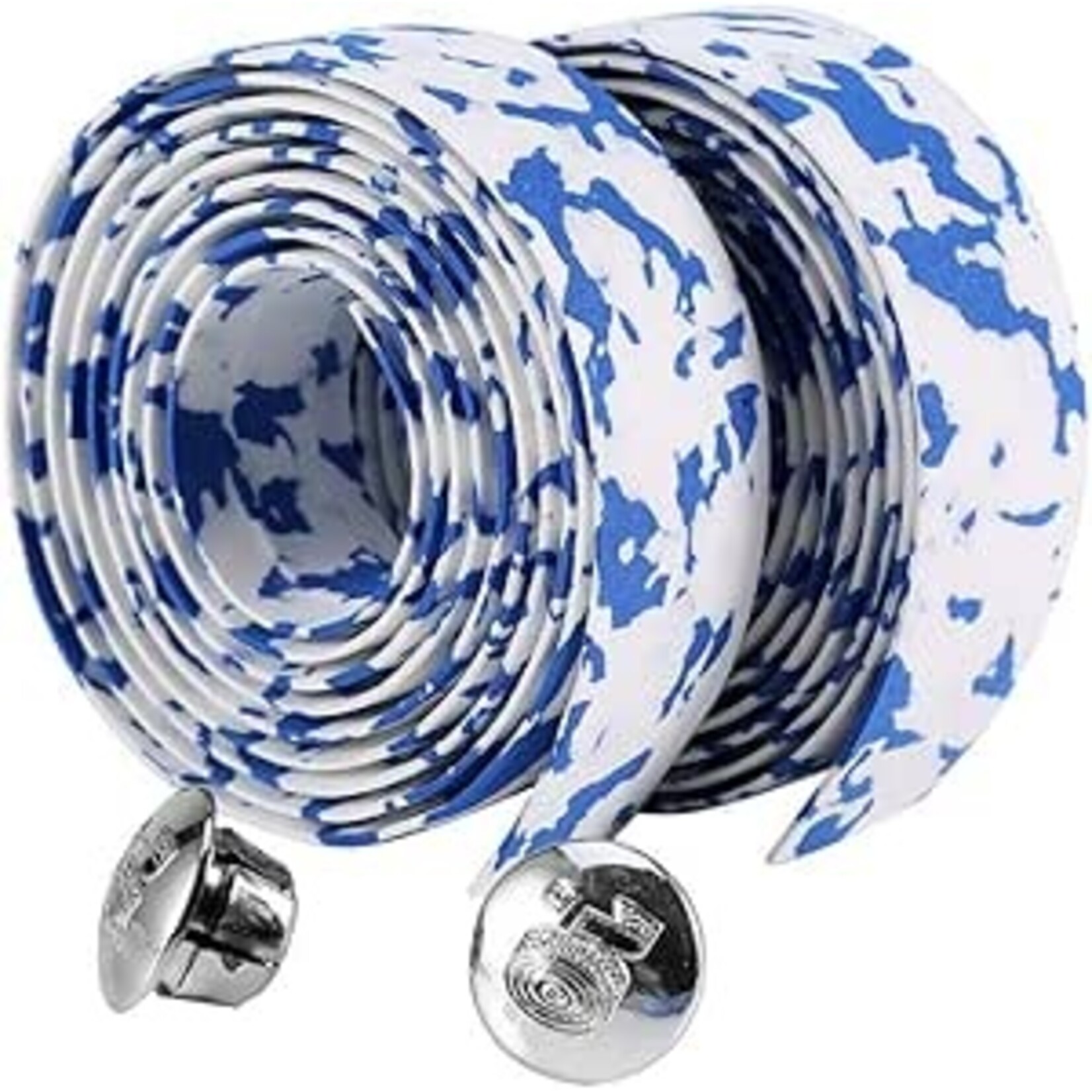 Bar Tape White/Blue and Bar End Plugs