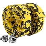 Black and Yellow Bar Tape and Bar End Plugs