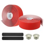 Red Handlebar Tape with Bar End Plugs