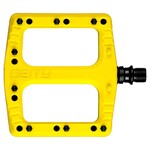 Deity, Deftrap, Platform Pedals, Body: Nylon, Spindle: Cr-Mo, Yellow, Pair