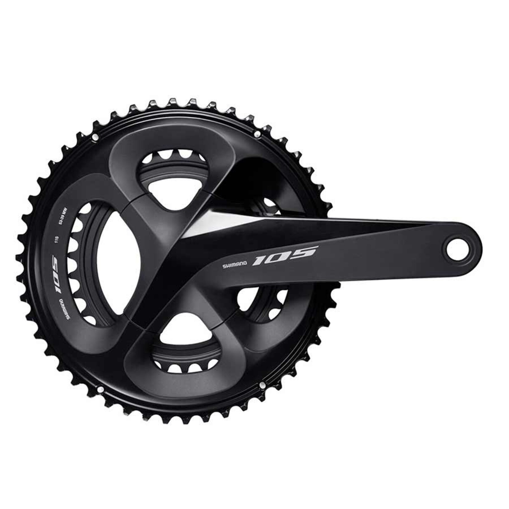 SHIMANO Shimano, 105 FC-R7000, Crankset, Speed: 11, Spindle: 24mm, BCD: 110, 34/50, Hollowtech II, 172.5mm, Black, Road Disc