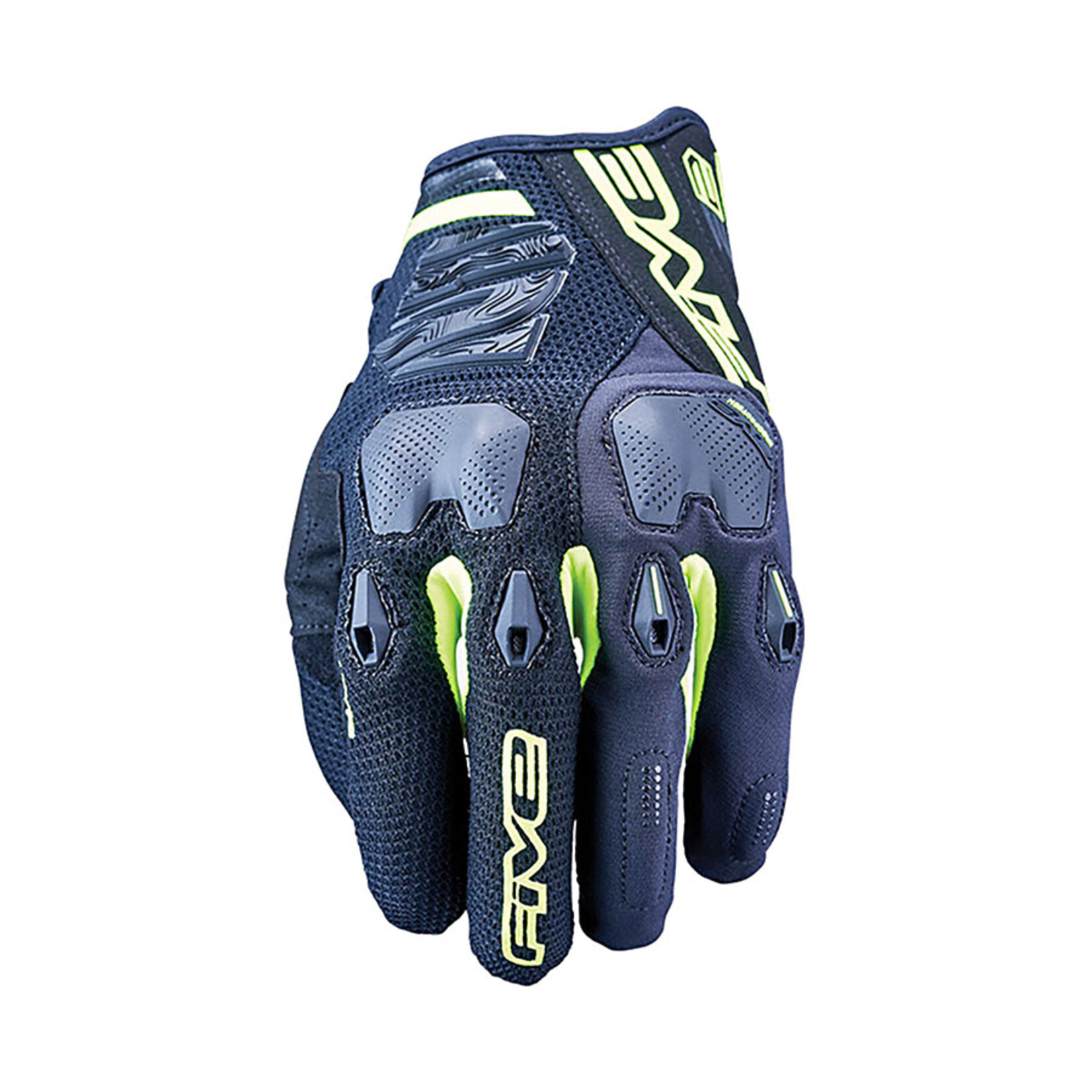 Five Gloves, Enduro 2, Full Finger Gloves, Black/Fluo Yellow, XL, Pair