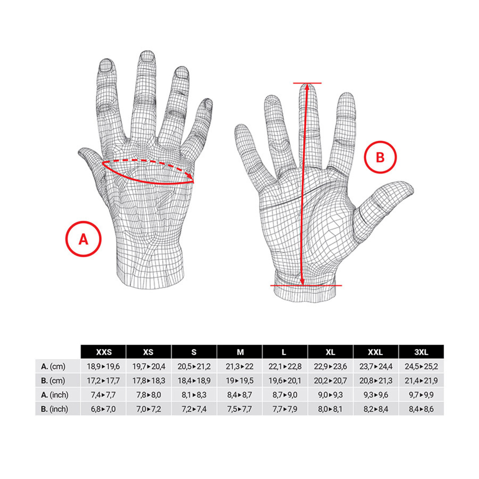 Five Gloves, RC3 Gel, Short Finger Gloves, White, XL, Pair