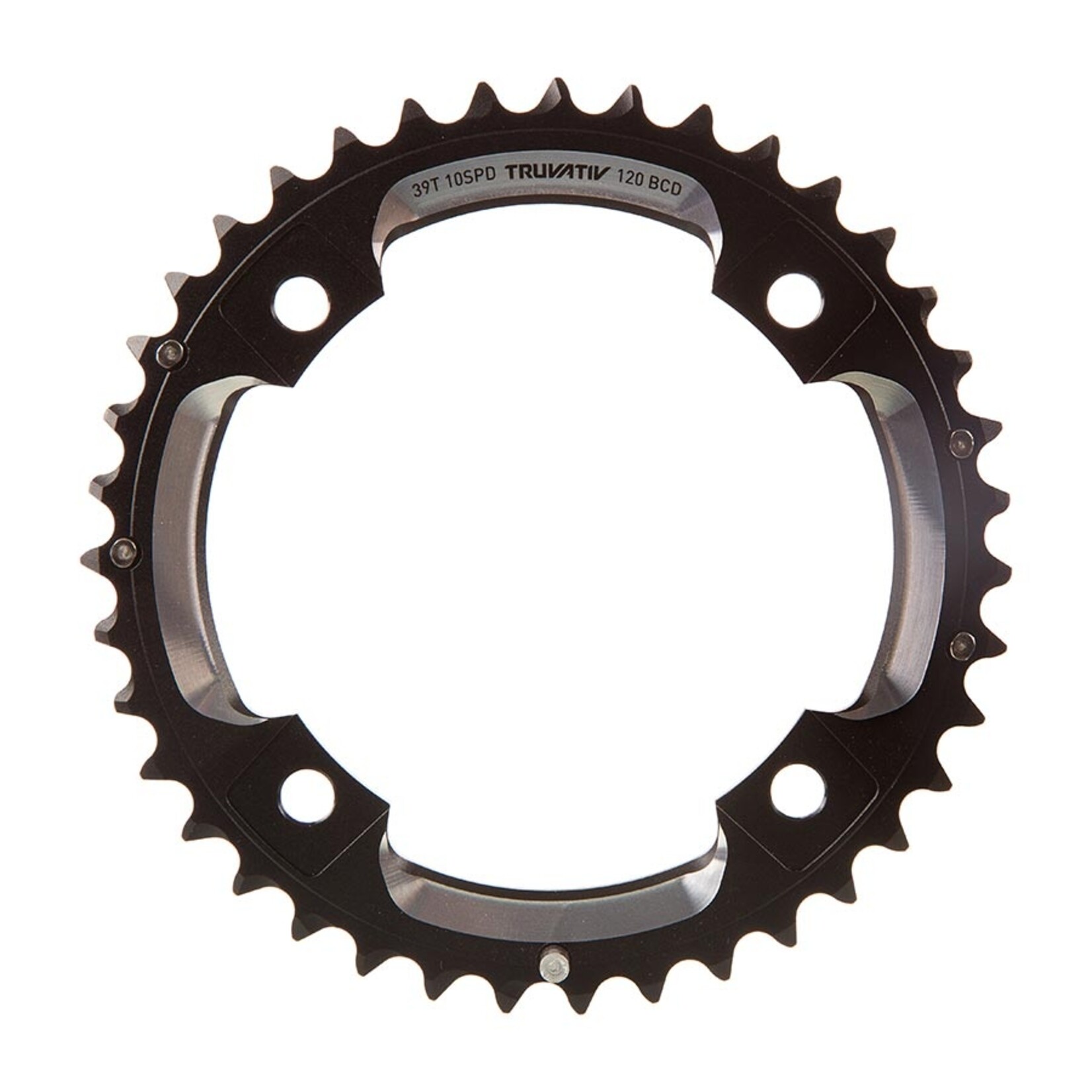 Sram SRAM, 39T, 10 sp, BCD 120mm, 4-Bolt, All 26/39, Outer Chainring, For S-pin BB30 2x10, Aluminum, Black, 11.6215.188.270