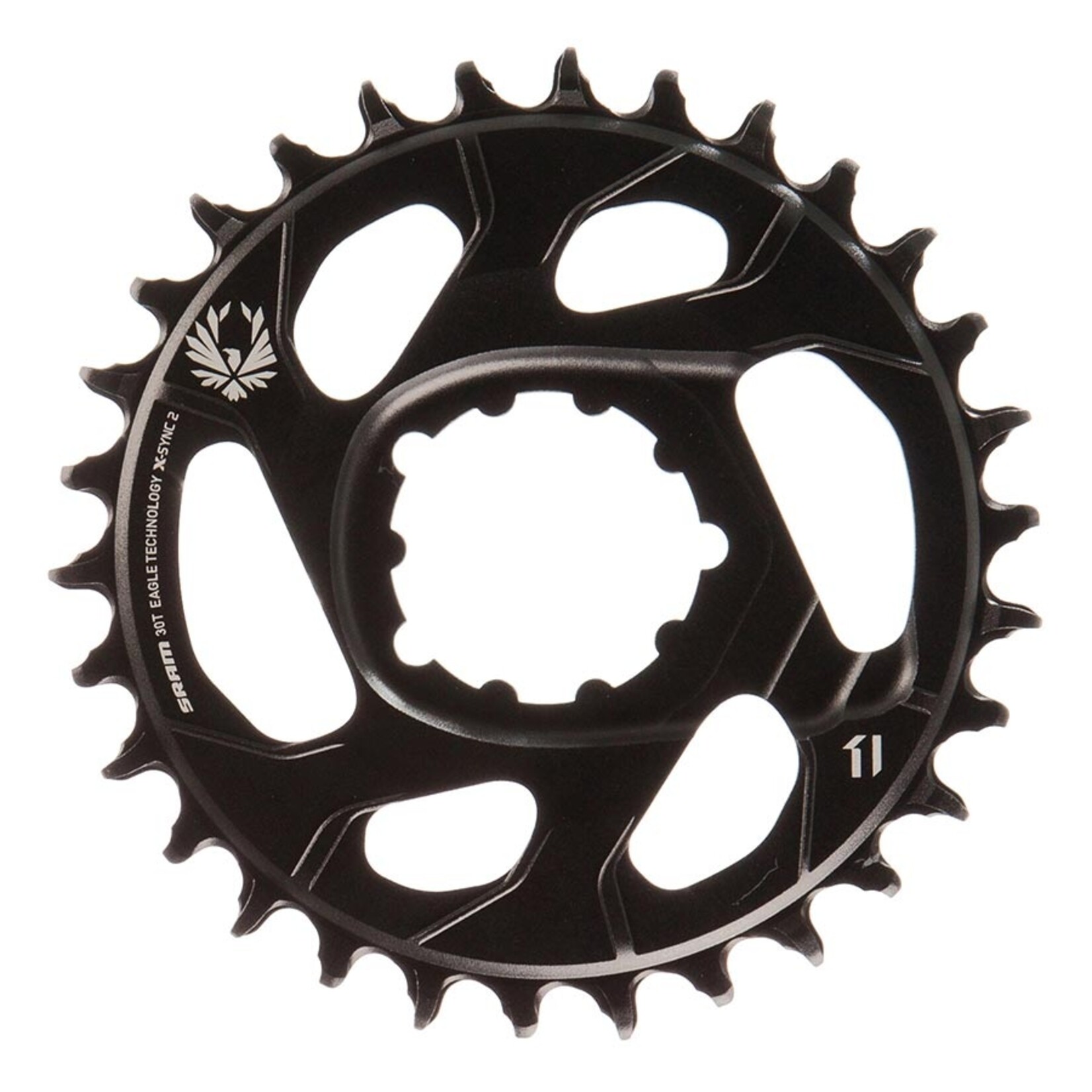 Sram SRAM, X-Sync 2 Eagle -4mm Offset, Chainring, Teeth: 30, Speed: 12, BCD: Direct Mount, Single, Aluminum, Black