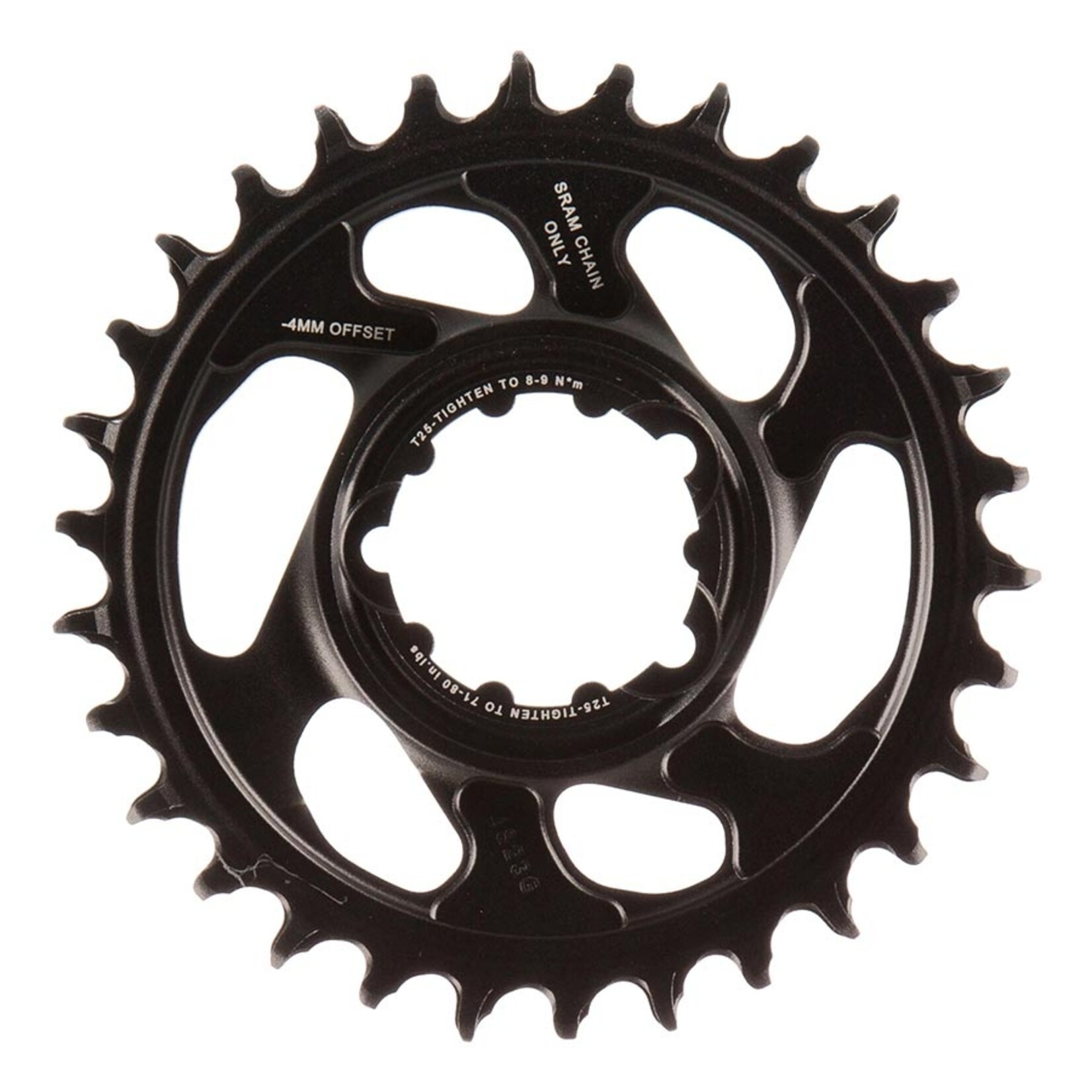 Sram SRAM, X-Sync 2 Eagle -4mm Offset, Chainring, Teeth: 30, Speed: 12, BCD: Direct Mount, Single, Aluminum, Black