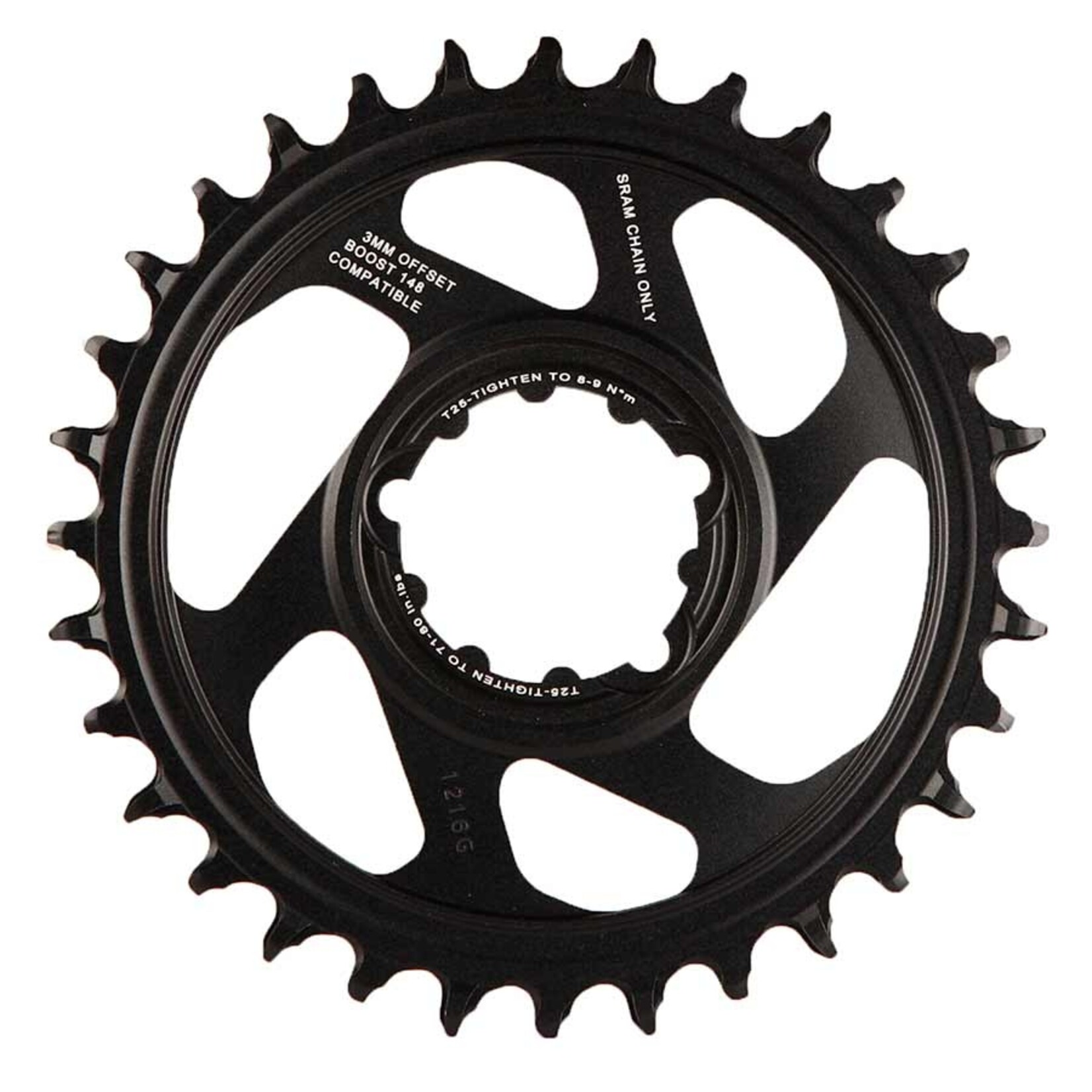 Sram SRAM, X-Sync, 3mm offset, 32T, 12sp., BCD: Direct Mount, Single Chainring, Aluminum, Black