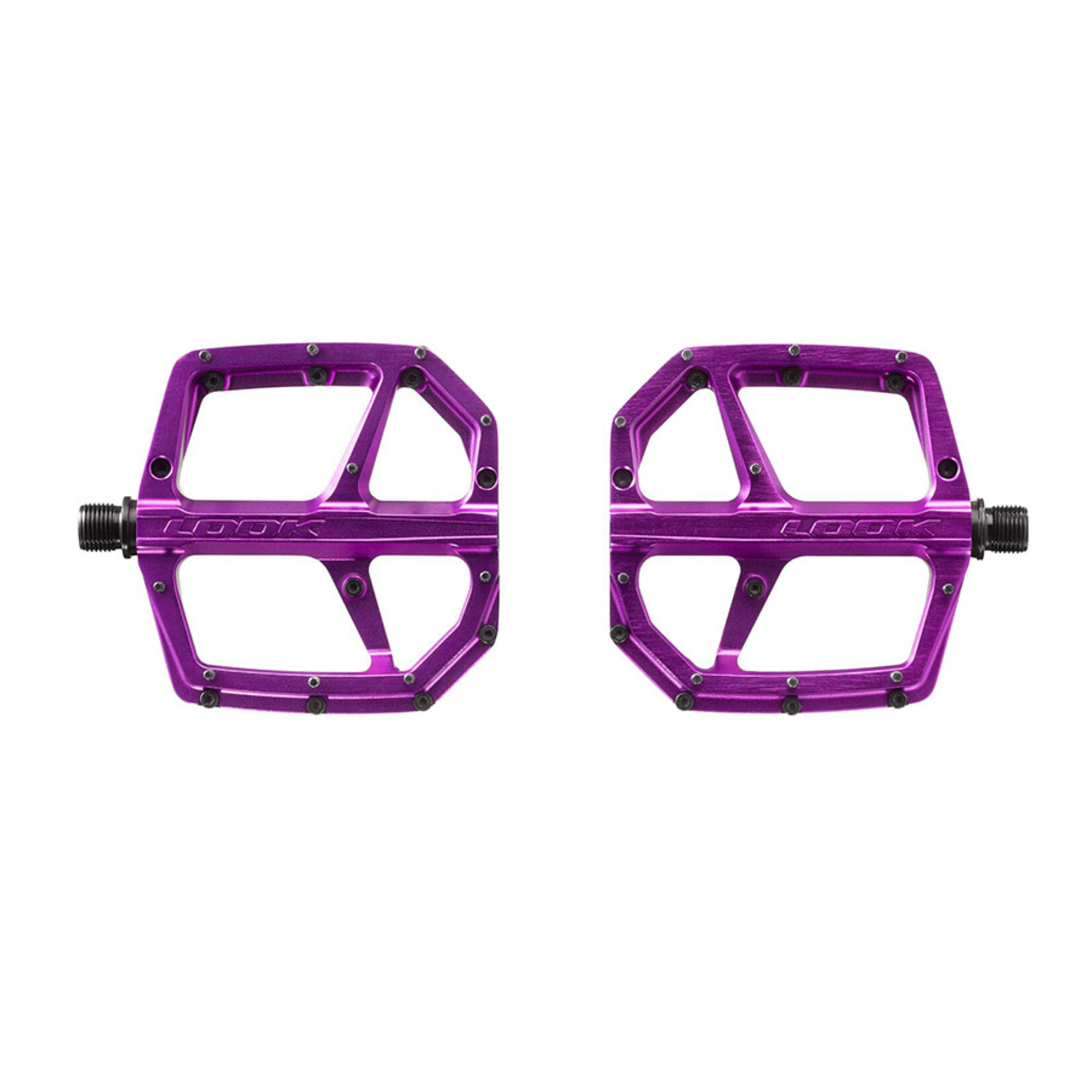 LOOK Look, Trail Roc Plus, Platform Pedals, Body: Aluminum, Spindle: Cr-Mo, 9/16'', Purple, Pair