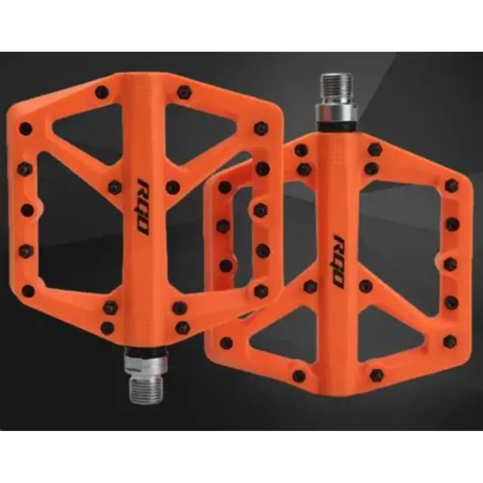 RGO RGO Bicycle Pedals Mtb Nylon Platform 9/16  ORANGE