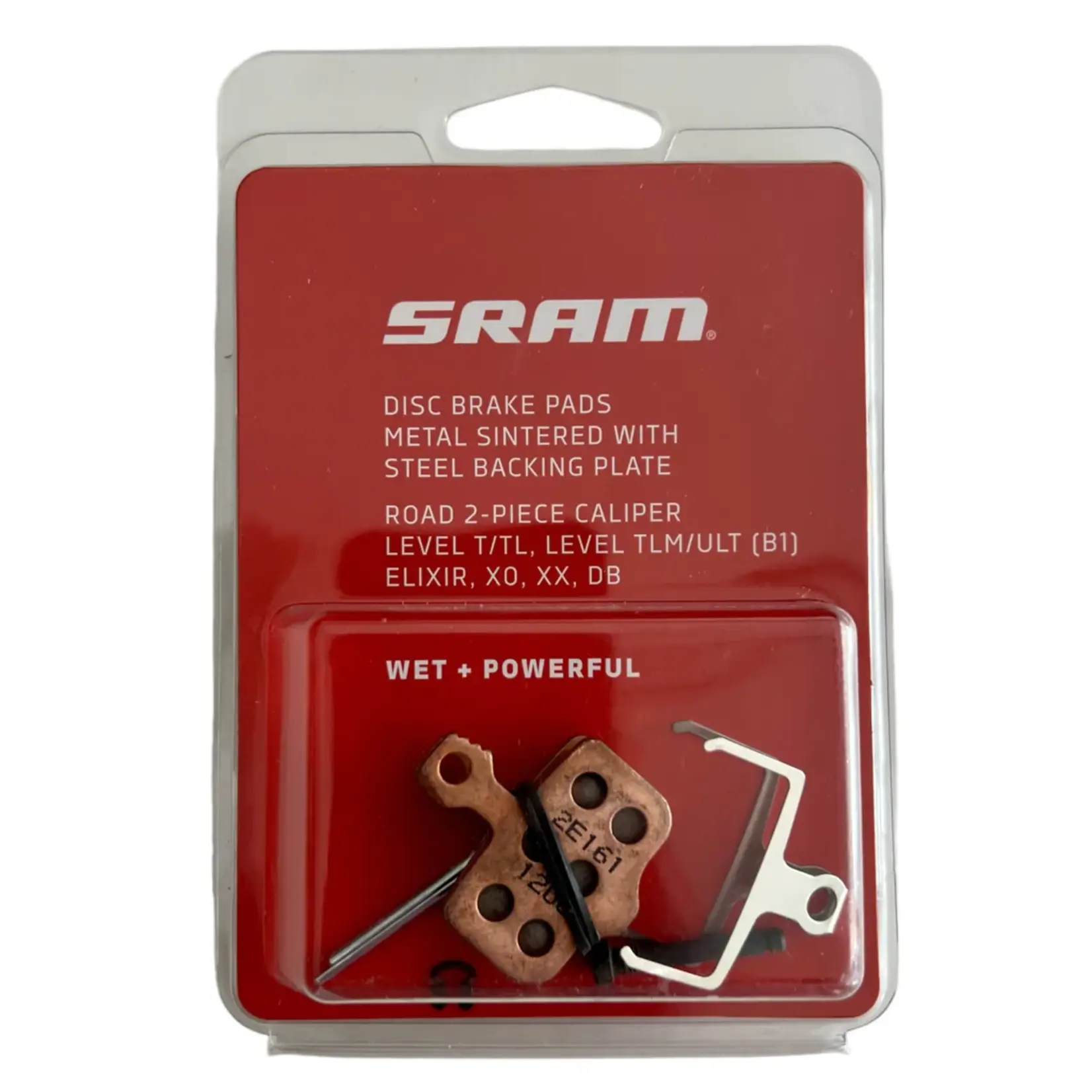 Sram SRAM, 00.5315.035.010, Disc Brake Pads, Shape: SRAM Level/2 Piece Road, Metallic, Small, Pair