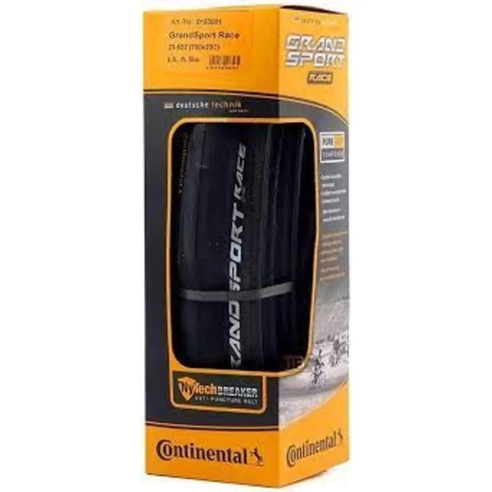 Continental Grand Sport Race Tire - 700 x 25, Clincher, Folding, Black, PureGrip, NyTech Breaker