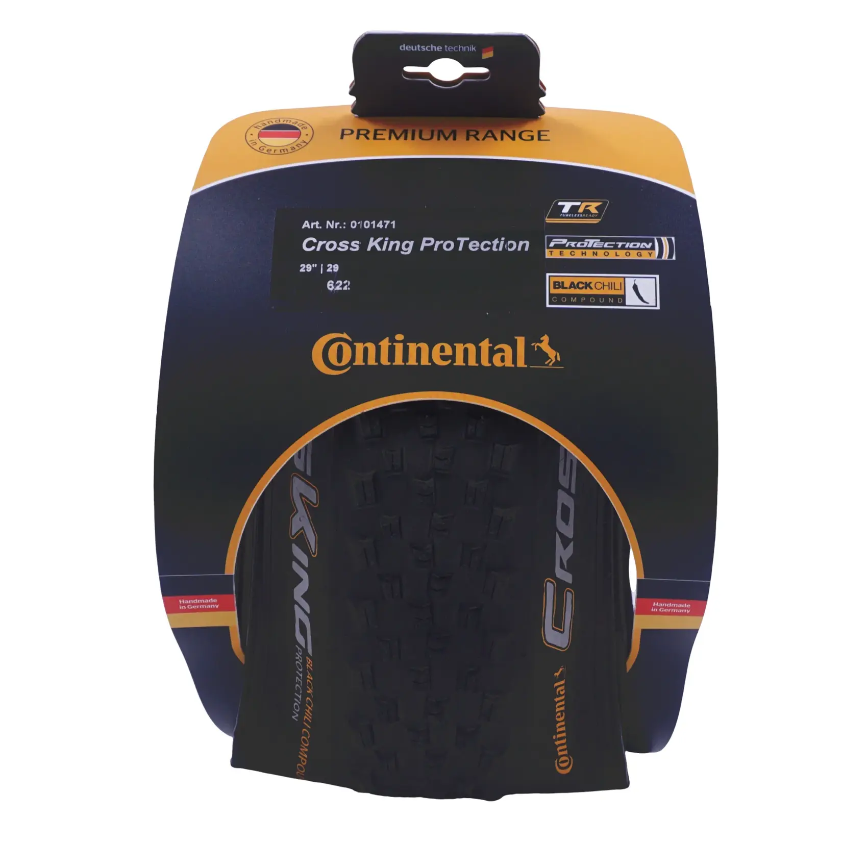 CONTINENTAL Continental Cross King Tire - 29 x 2.20, Tubeless, Folding, Black, BlackChili, ProTection, E25