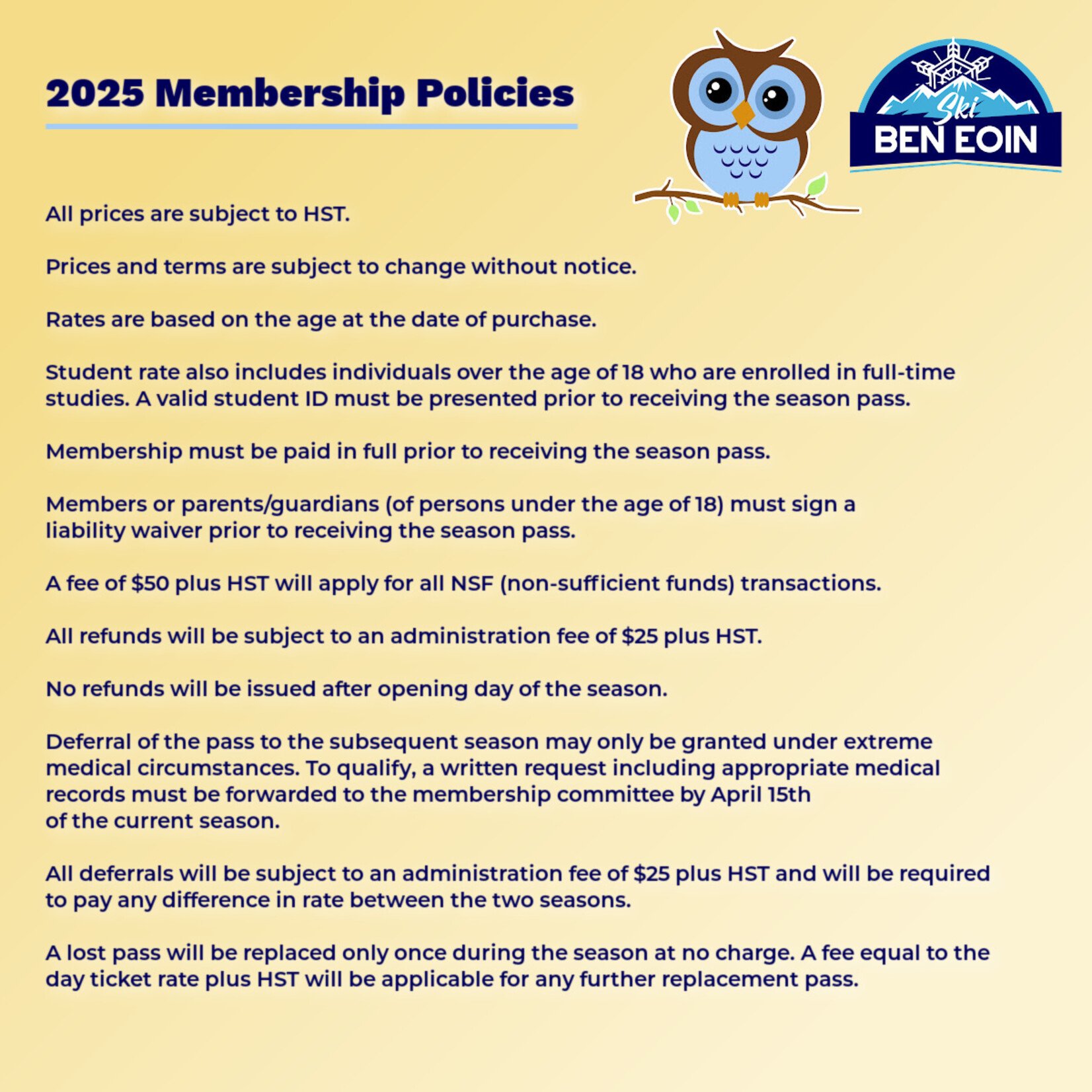 Early Bird Adult 19+ Membership 2025