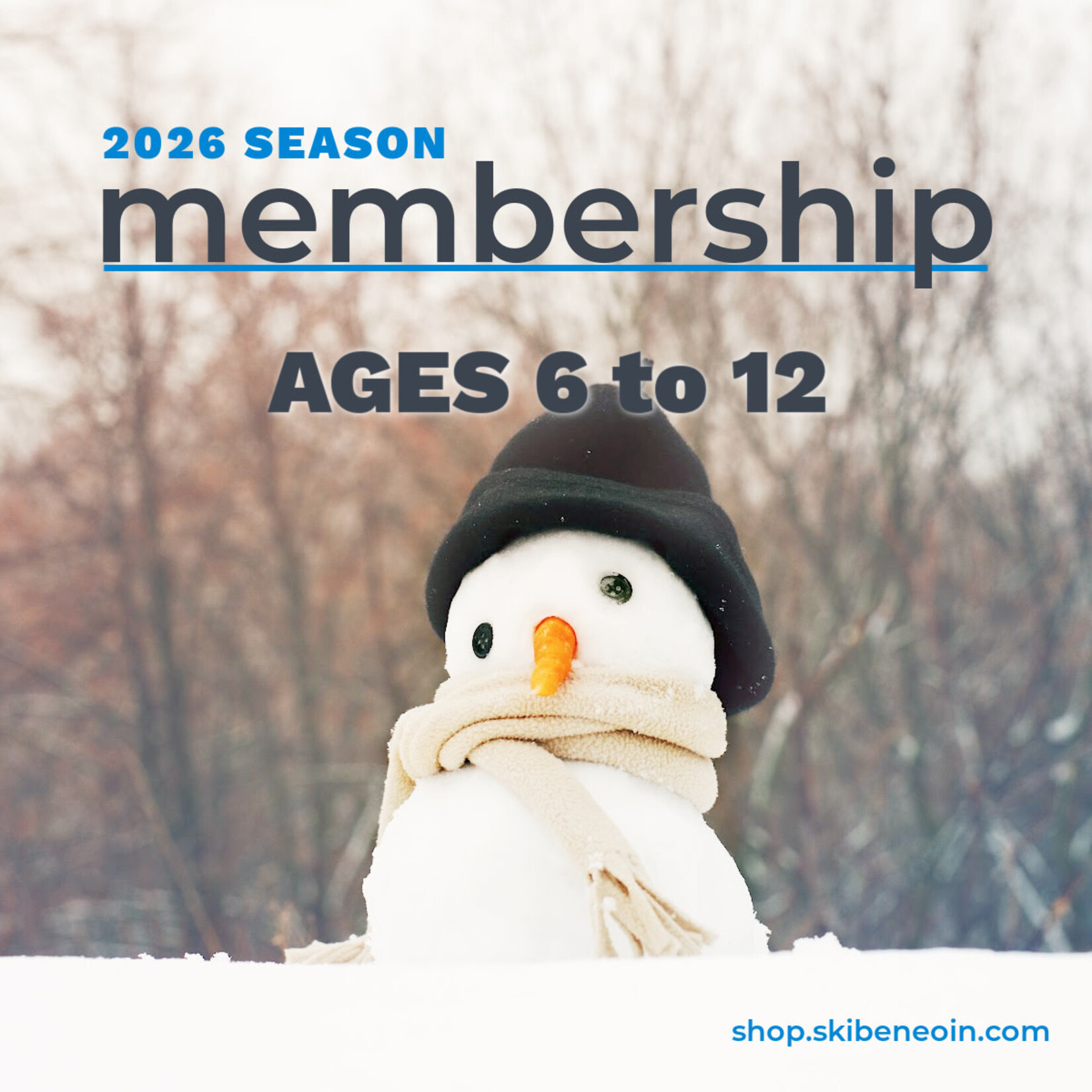 Regular Season Ages 6 to 12 Membership 2026