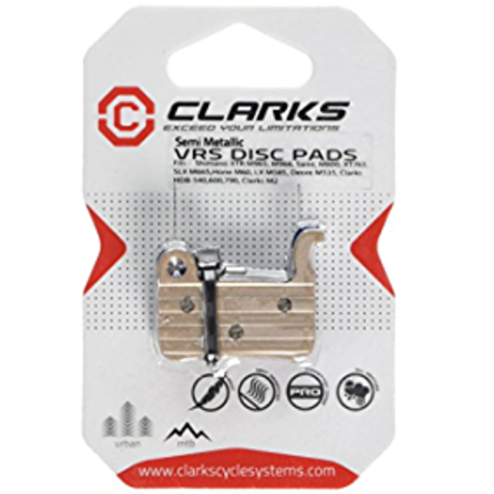 Clarks BRAKE SHOES CLK DISC ORG M965/M966/M800/ M765/SLX/M665/HONE/M585/M535/CLK HDB VX824