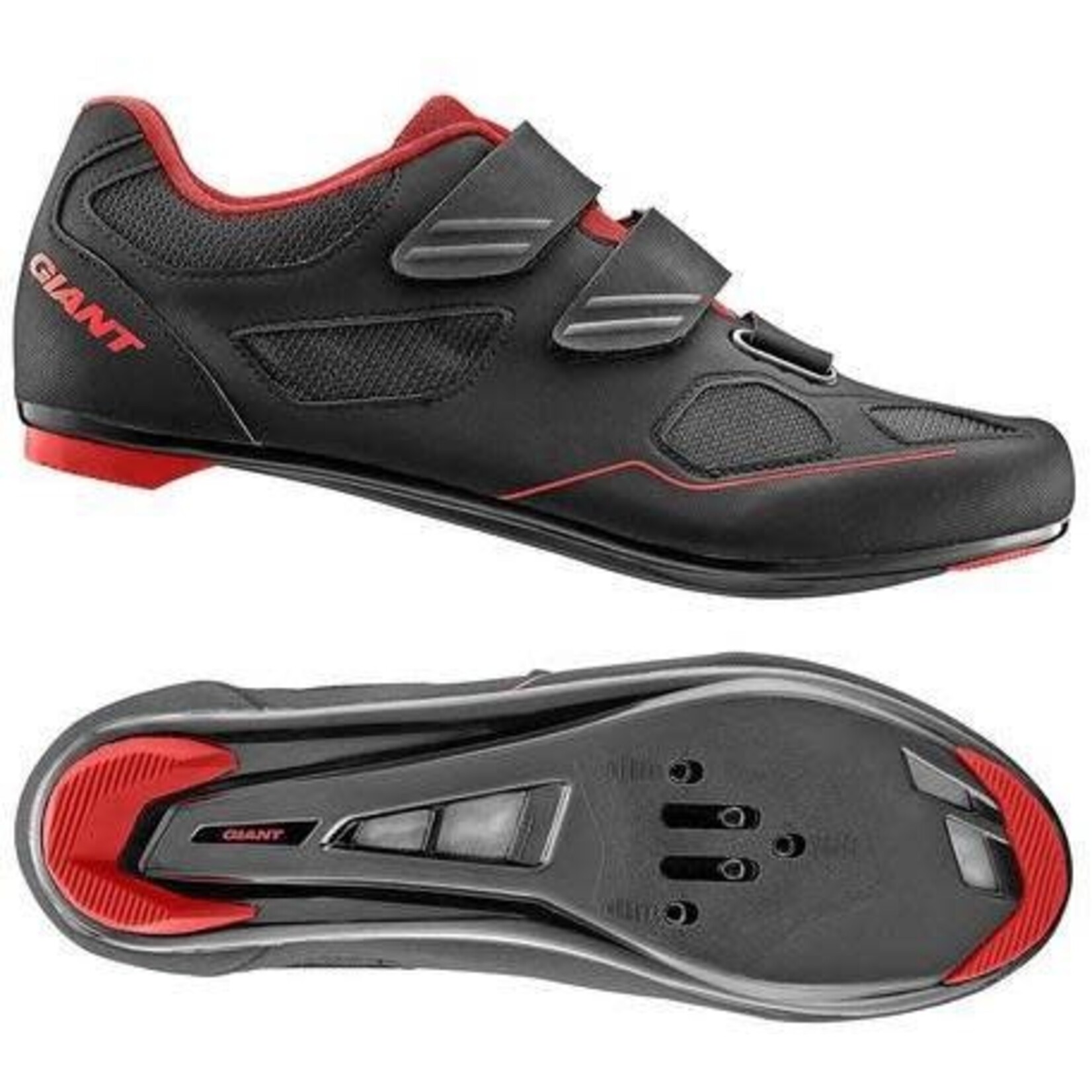 Giant GNT Bolt Road Shoe Nylon SPD/SPD SL Sole 47 Black/Red