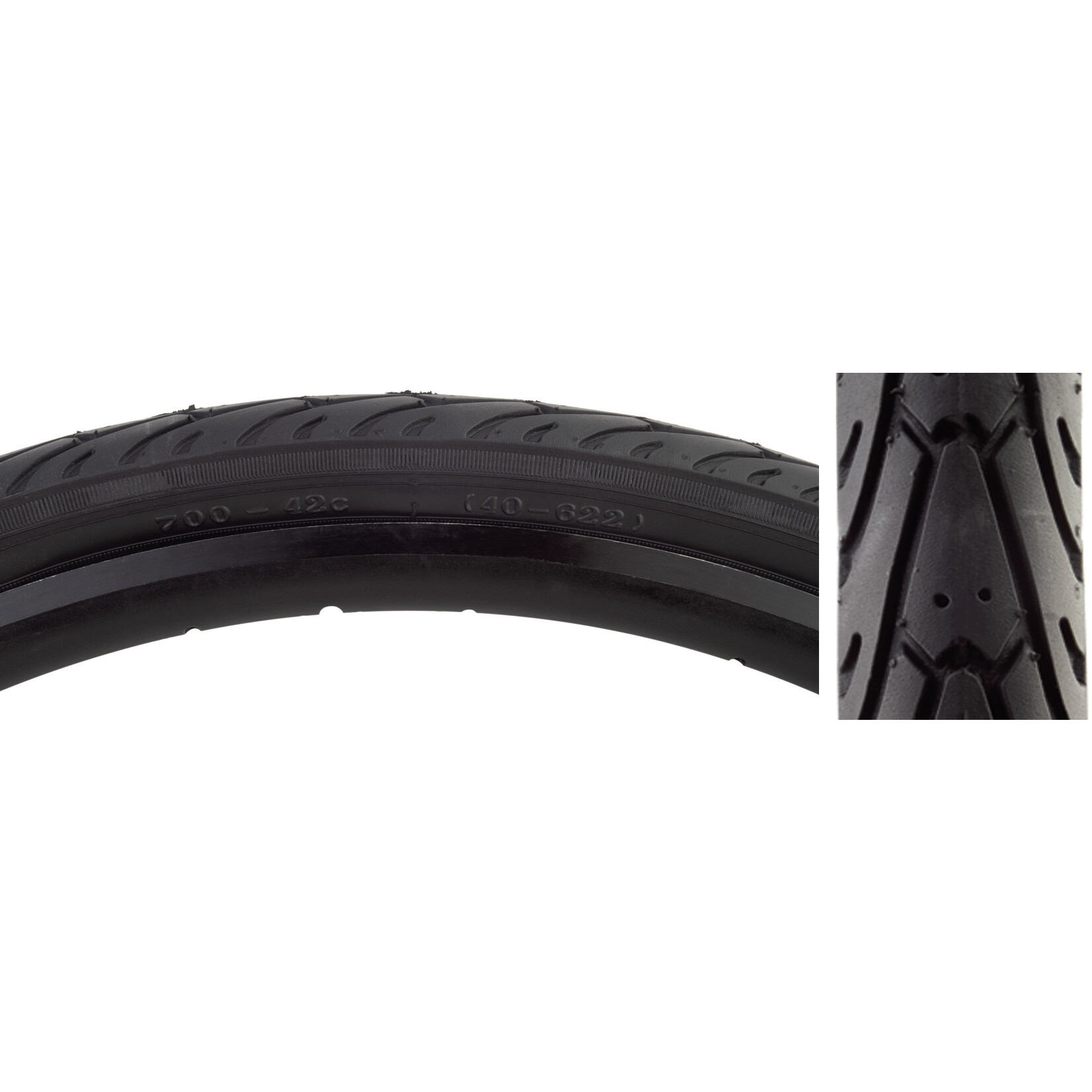 Sunlite TIRE SUNLT 700x42 BK/BK CITY SLICK II FOLD-CB/30
