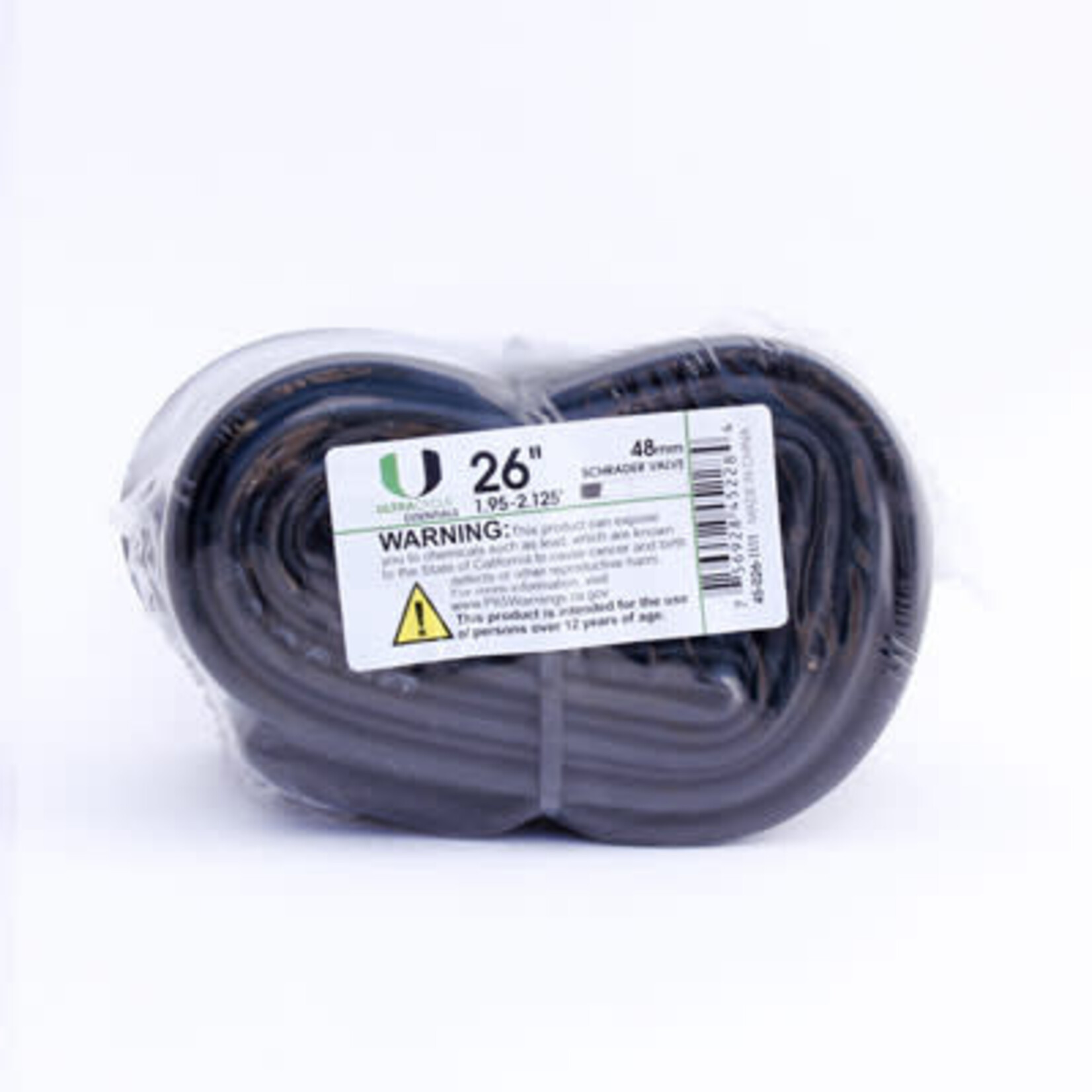 ULTRACYCLE ESSENTIALS ULTRACYCLE ESSENTIALS,SCHRADER VALVE TUBES,UC 26x1.95-2.125 TUBE,48mm SV,SHRINK WRAP,50/case