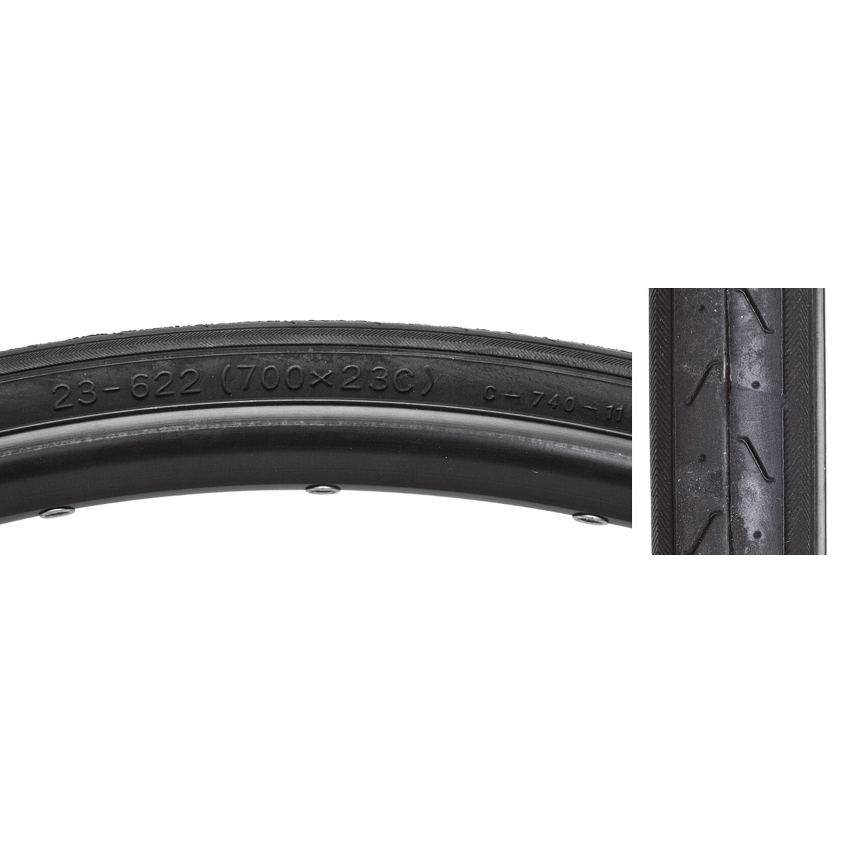 Sunlite TIRE SUNLT 700x23 CST740 BK/BLK S-HP WIRE