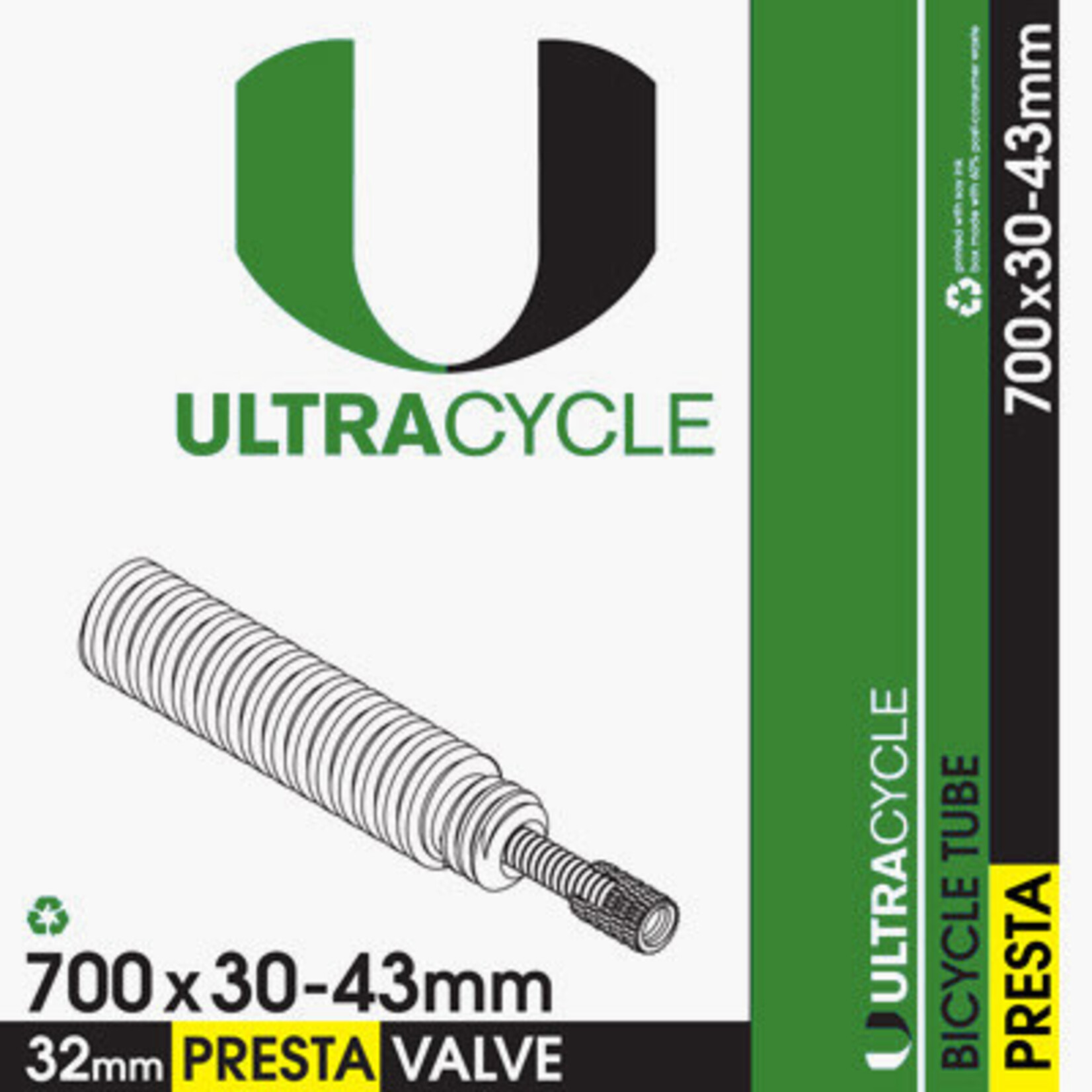 ULTRACYCLE ULTRACYCLE,PRESTA VALVE TUBES,UC 700X30-43,TUBE,32MM,PV,50 per case