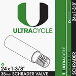 ULTRACYCLE ULTRACYCLE,SCHRADER VALVE TUBES,UC 24X1-3/8 TUBE,SV,50 per case