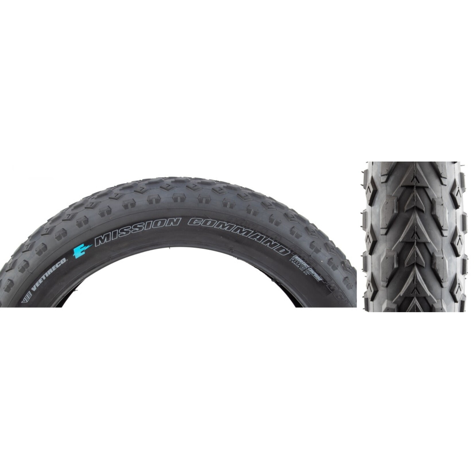 VEE TIRE & RUBBER TIRE VEE MISSION COMMAND 20x4.0 BK/BK WIRE/26 ENDURO/OVER RIDE E50