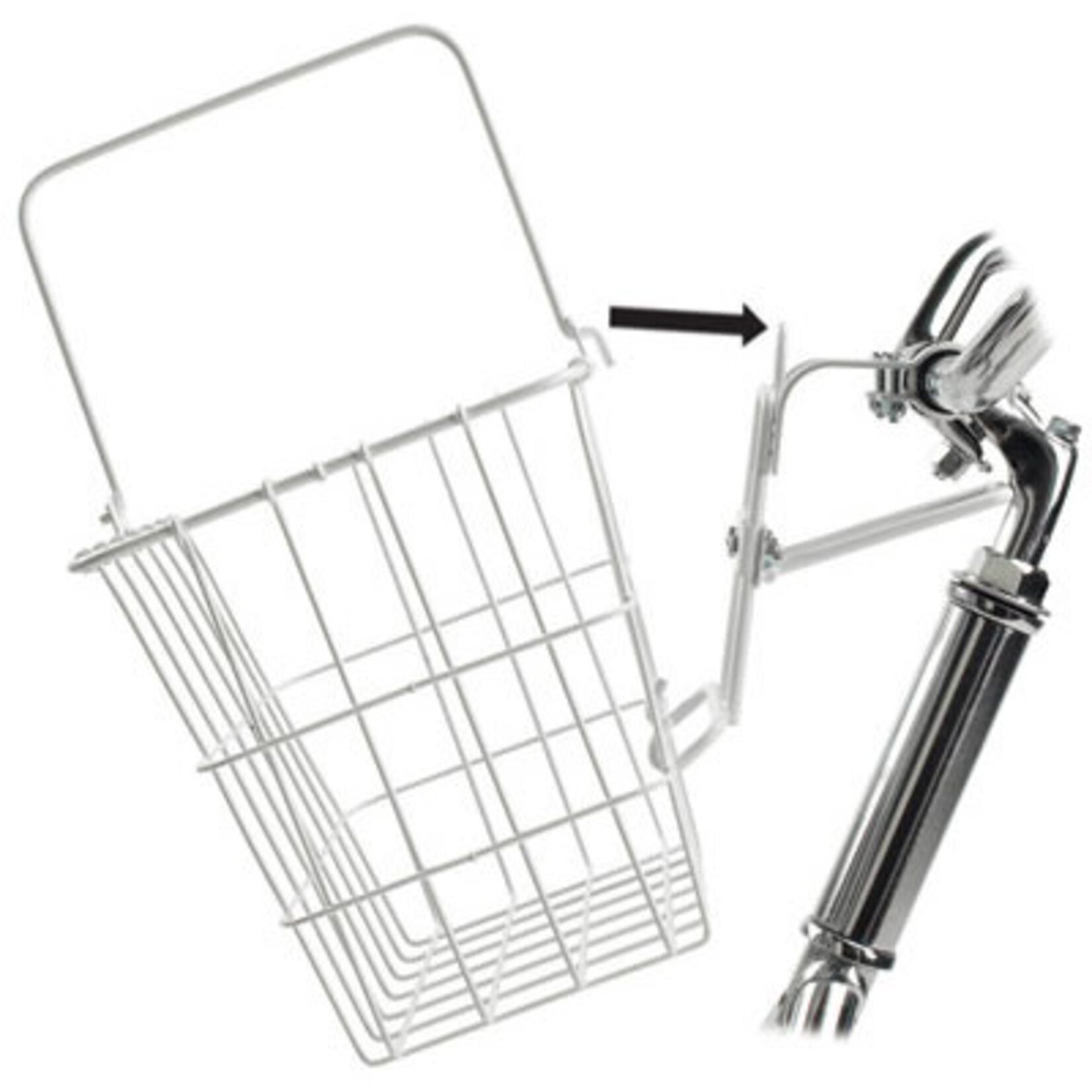 WALD WALD,#3114 QUICK RELEASE FRONT BASKET,WALD BASKET,FRT,#3114,RMVBL,WT,EXTND MNT,11 3/4 X 8 X 9