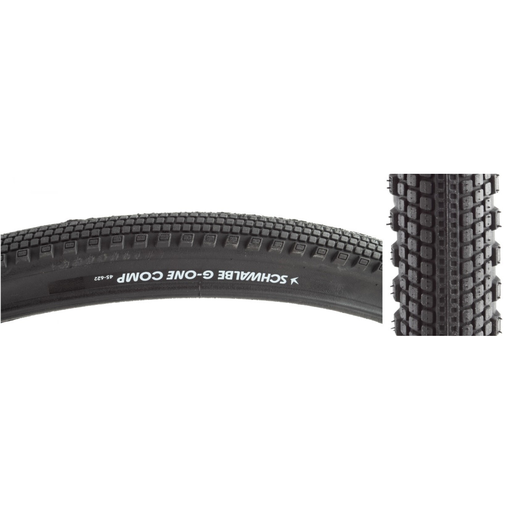 Schwalbe TIRE SWB G-ONE COMP 700x45 K-GUARD BK/BSSK GREEN COMPOUND WIRE