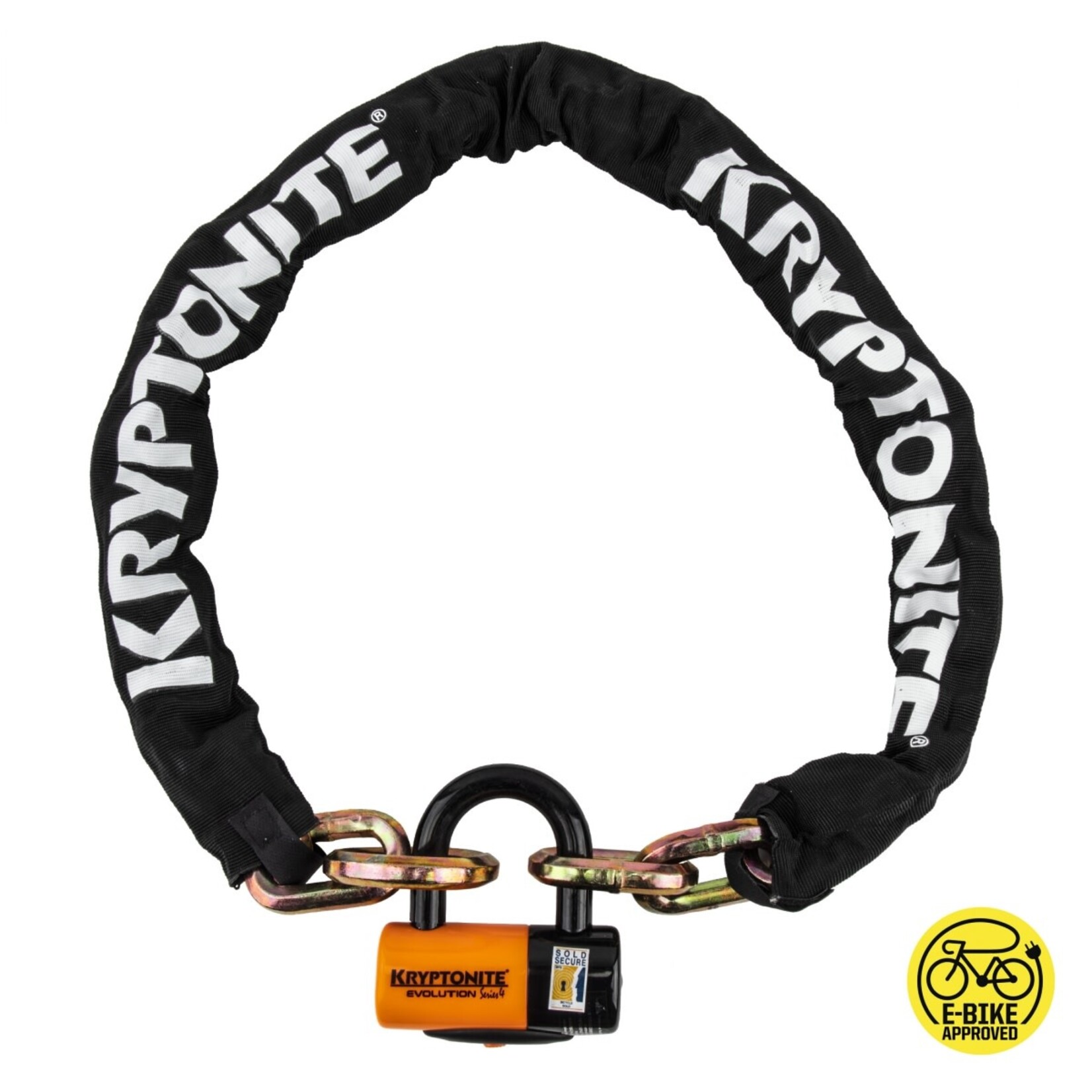 Kryptonite LOCK KRY CHAIN NY CINCH RING 1213 4.25fx12mm w/EVS4 DISC 14mm