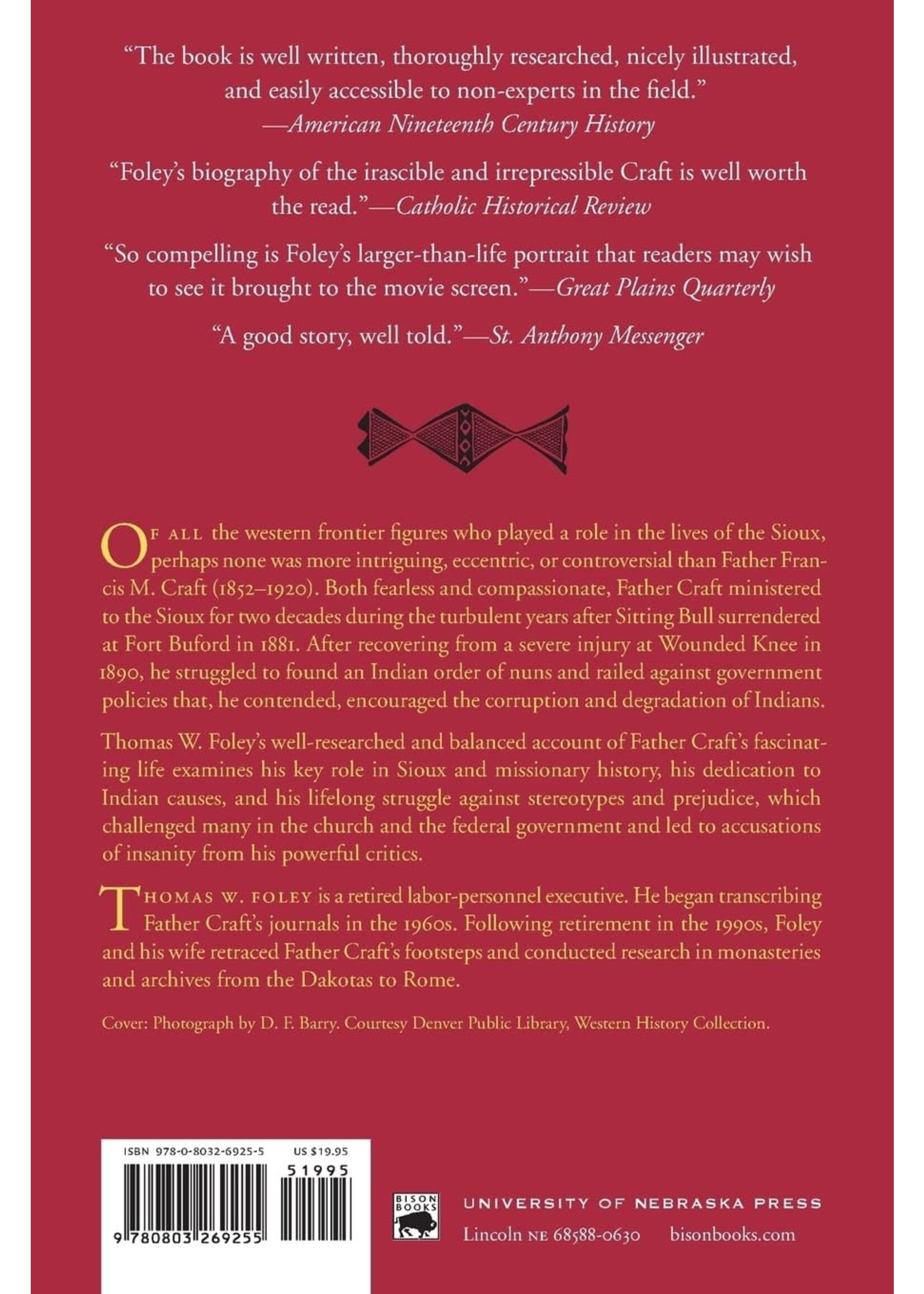 Father Francis M. Craft, Missionary to the Sioux Out of Print