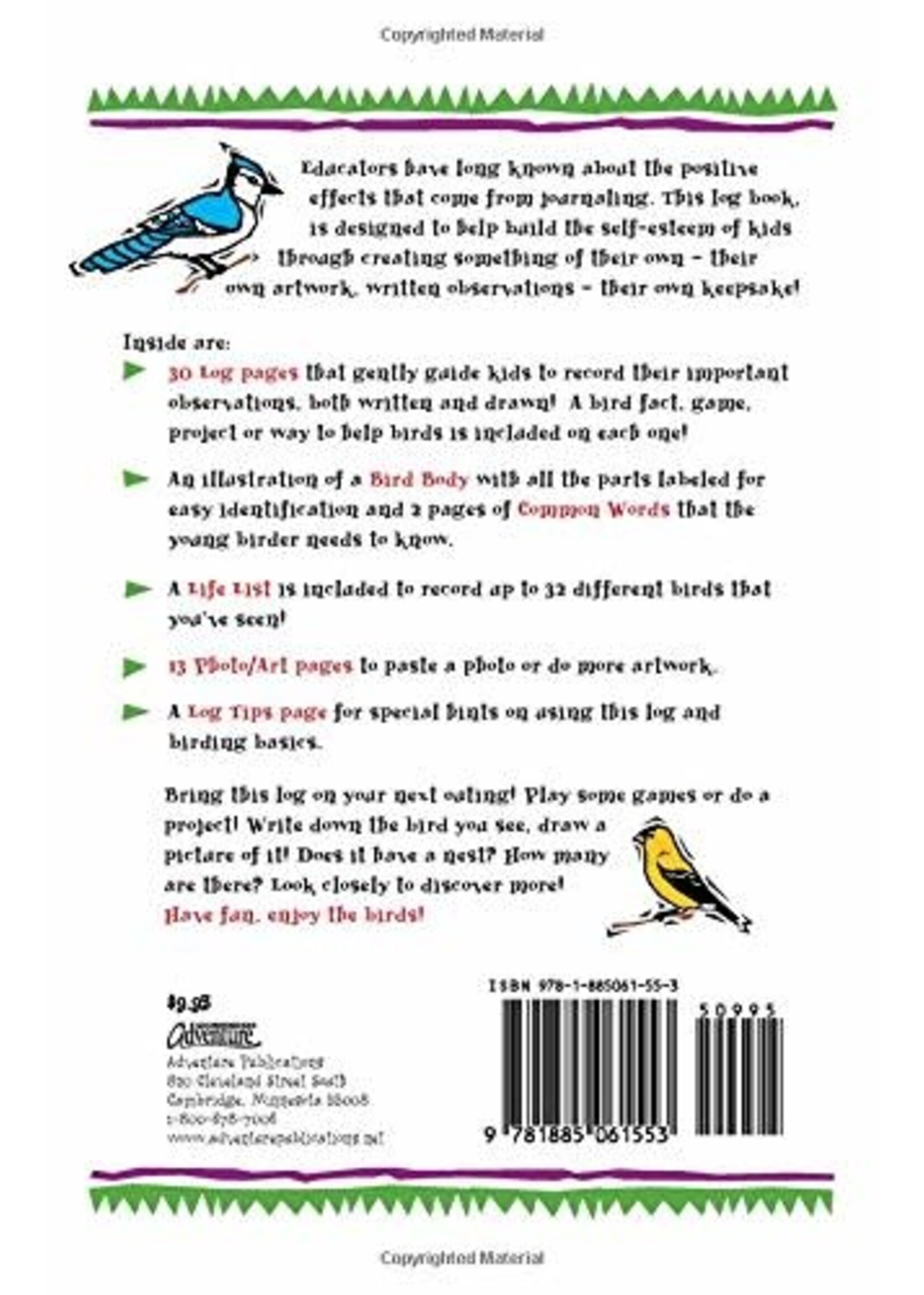 Bird Log Kids Journal