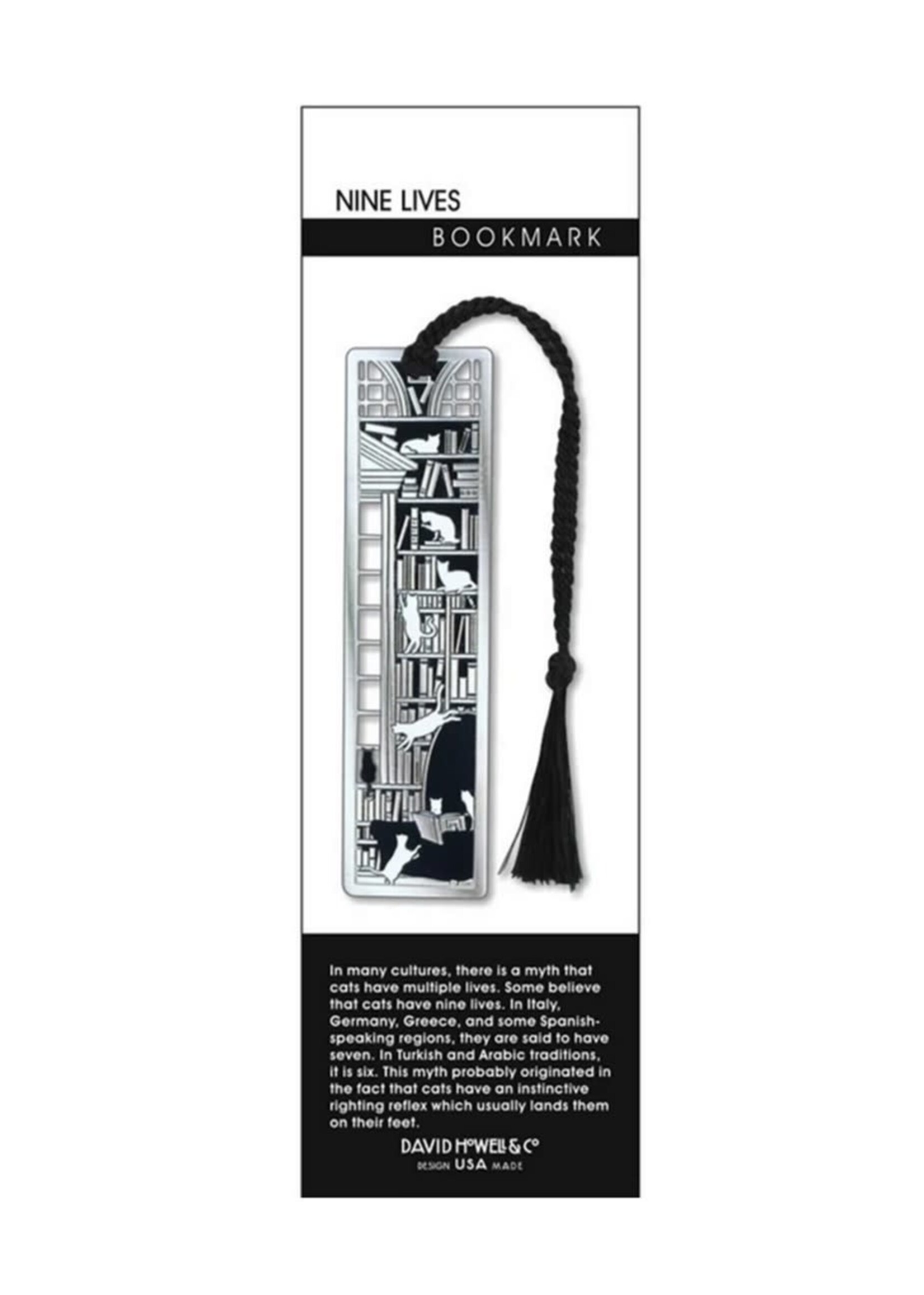 Nine Lives Metal Bookmark