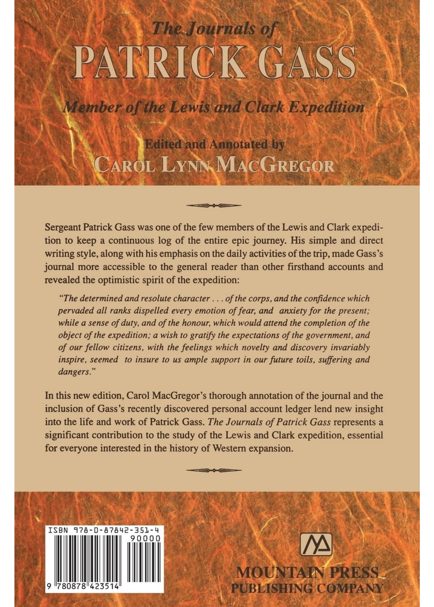 The Journals of Patrick Gass: Member of the Lewis and Clark Expedition