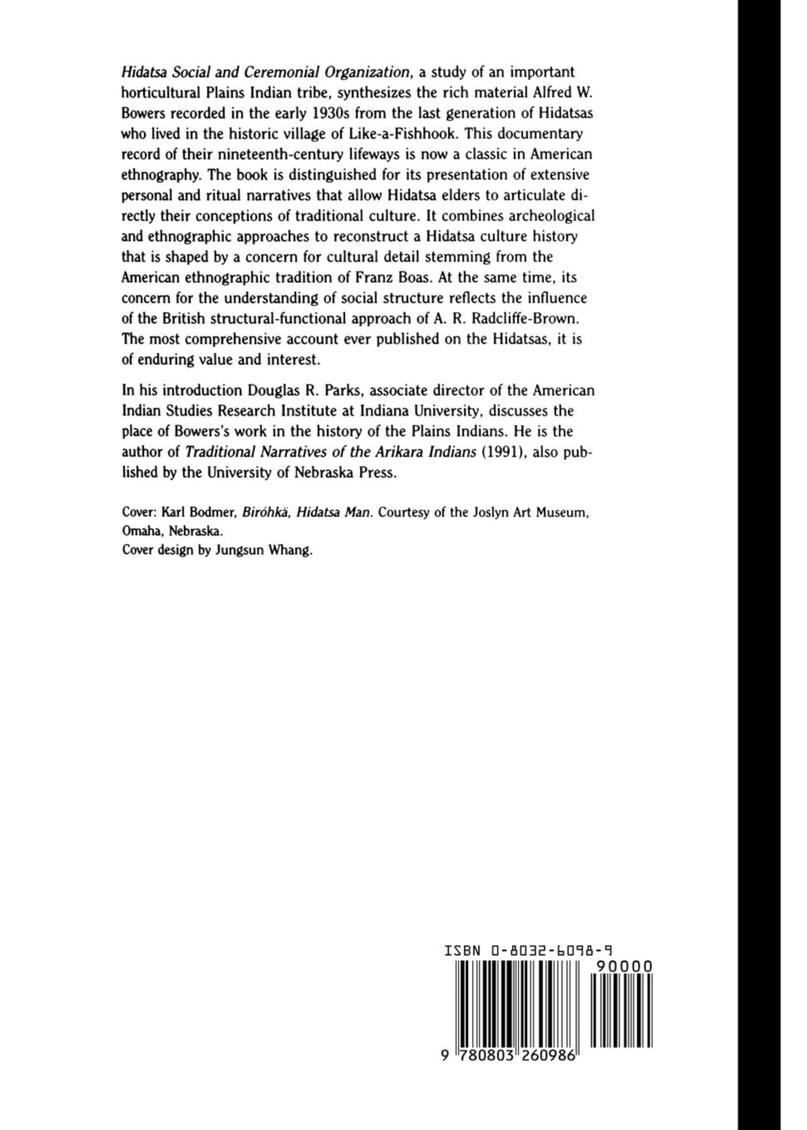 Hidatsa Social and Ceremonial Organization Paperback