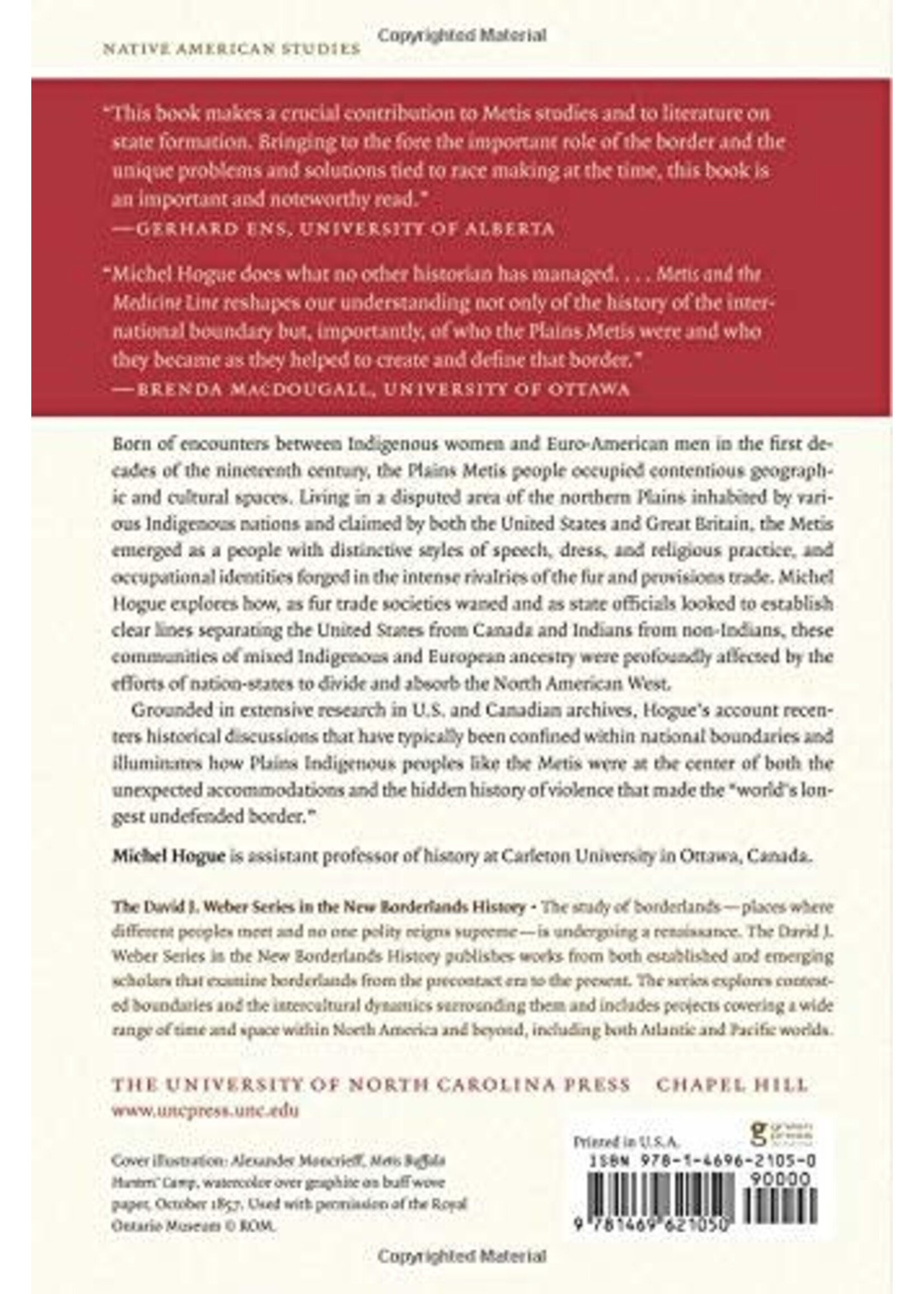 Metis and the Medicine Line: Creating a Border and Dividing a People
