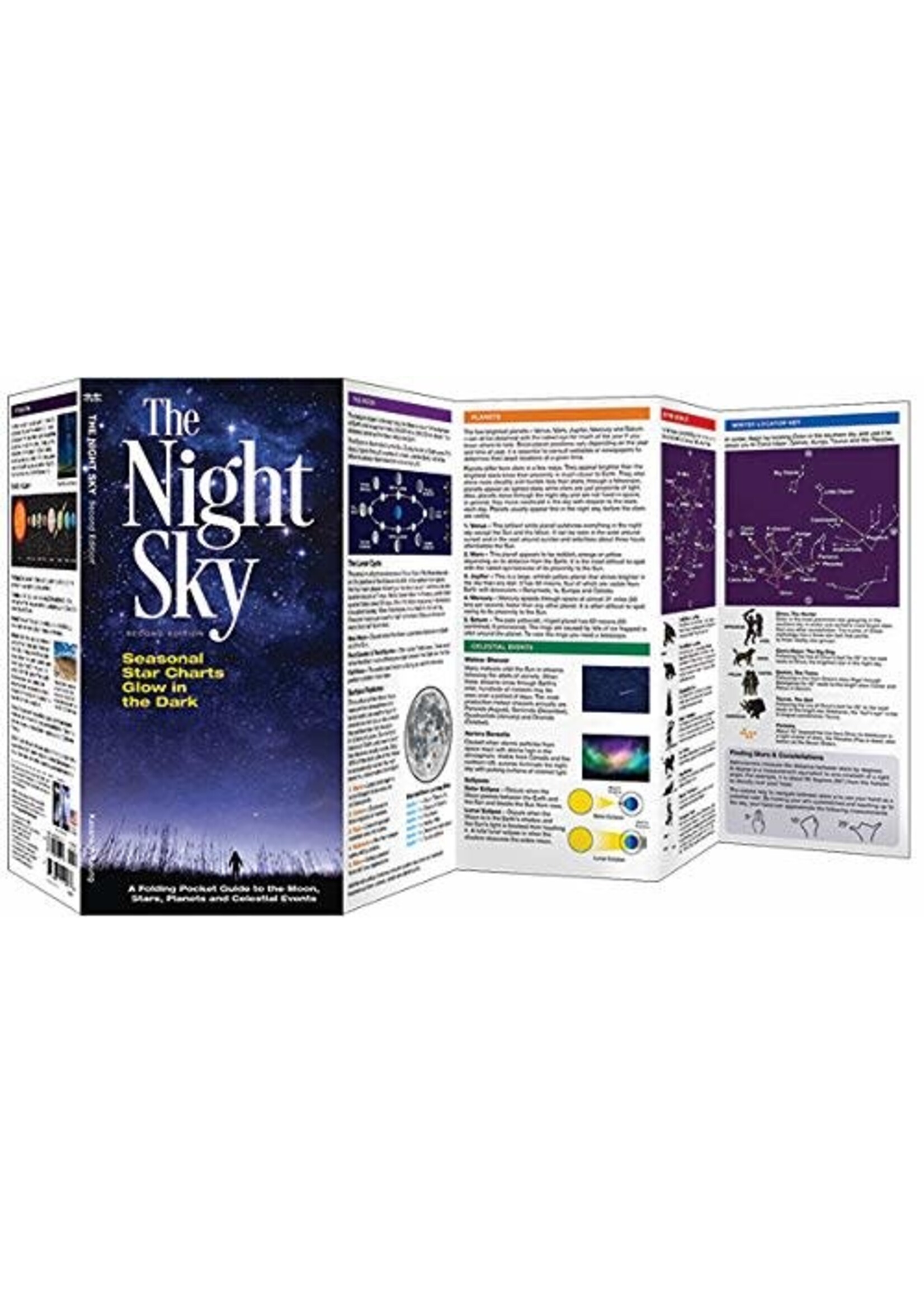 The Night Sky: A Folding Pocket Guide to the Moon, Stars, Planets, and Celestial Events 2nd Edition