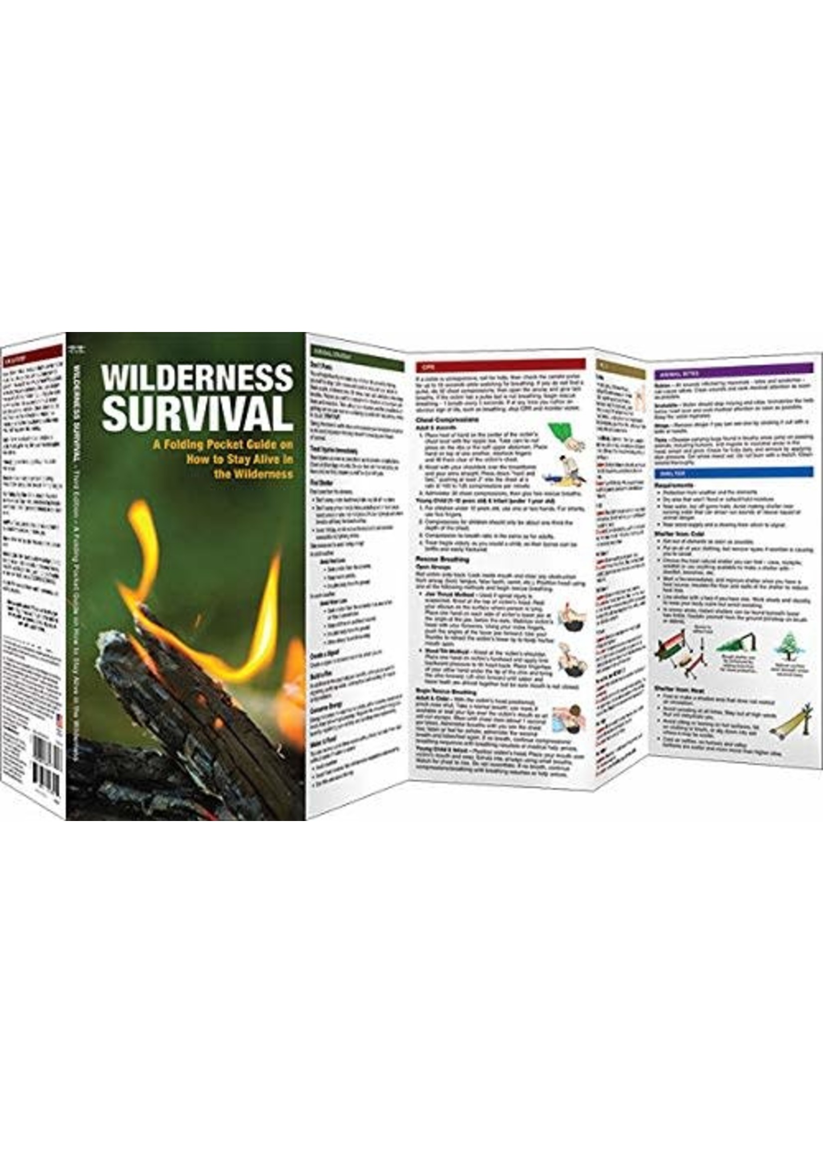 Wilderness Survival: A Folding Pocket Guide on How to Stay Alive in the Wilderness