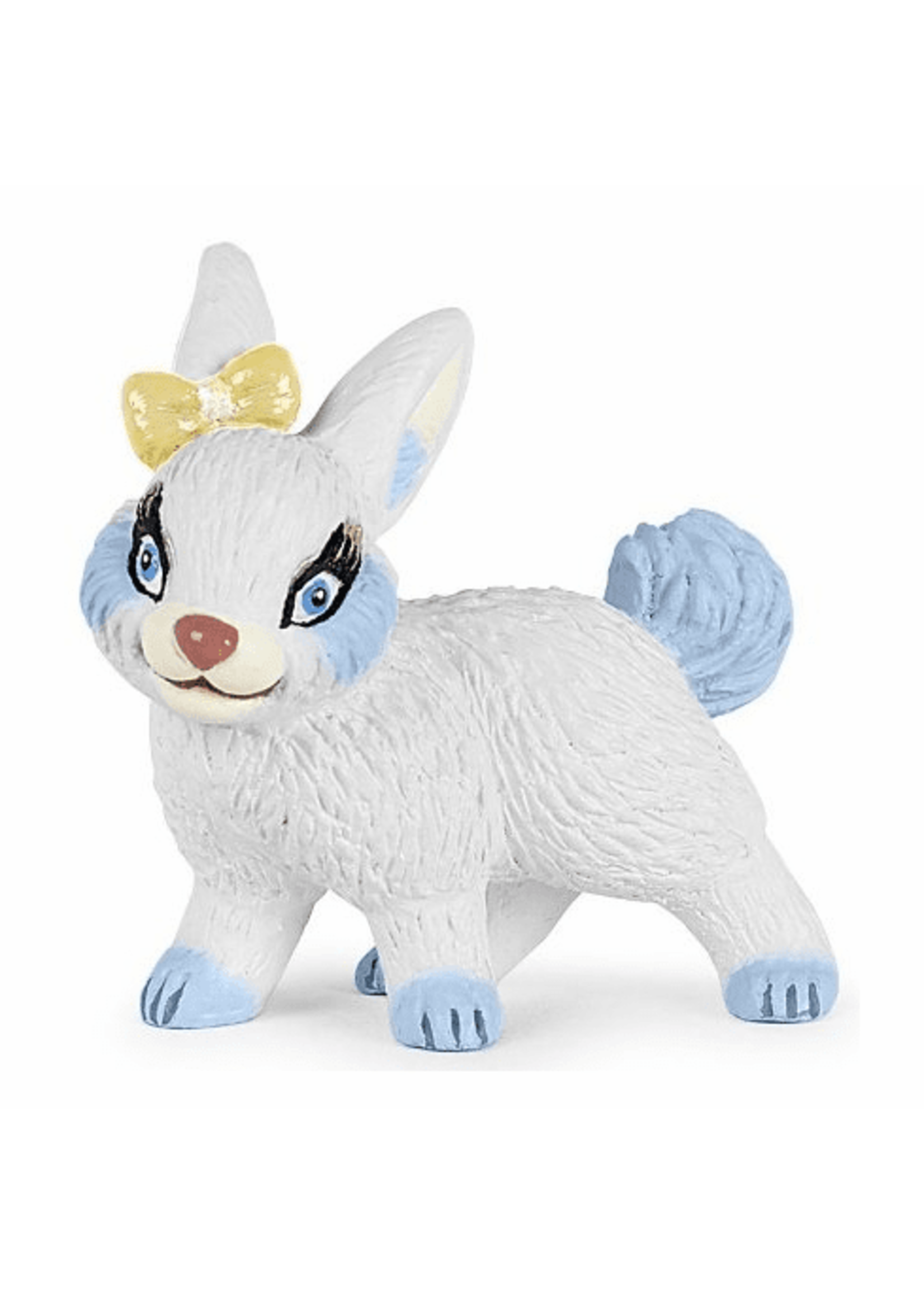 Papo Rabbit: Blue Ears Yellow Bow Figure