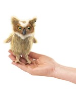 Mini Great Horned Owl Finger Puppet