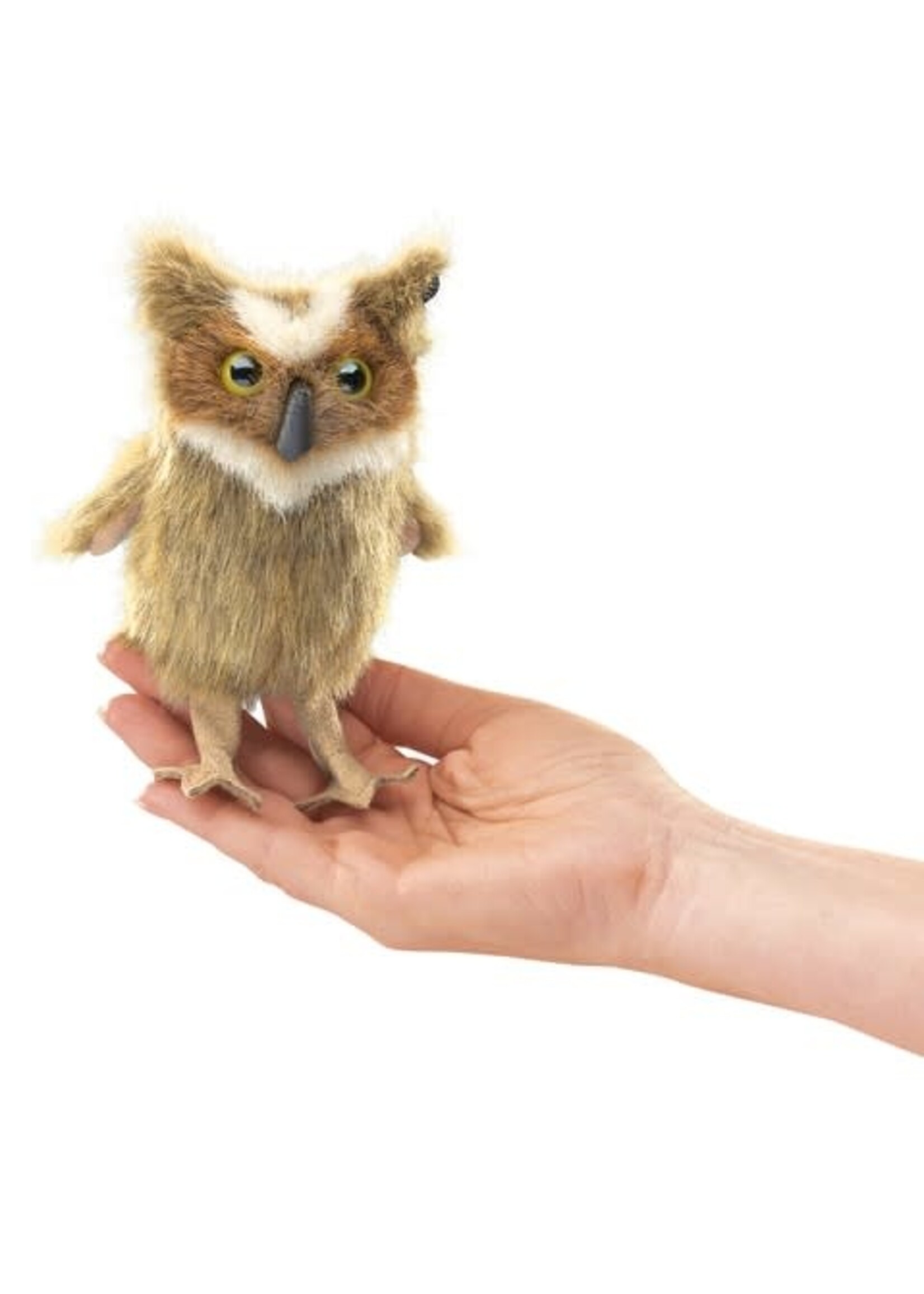 Mini Great Horned Owl Finger Puppet