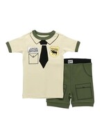 Lazy One Junior Ranger Kid's Short Sleeve PJ Set