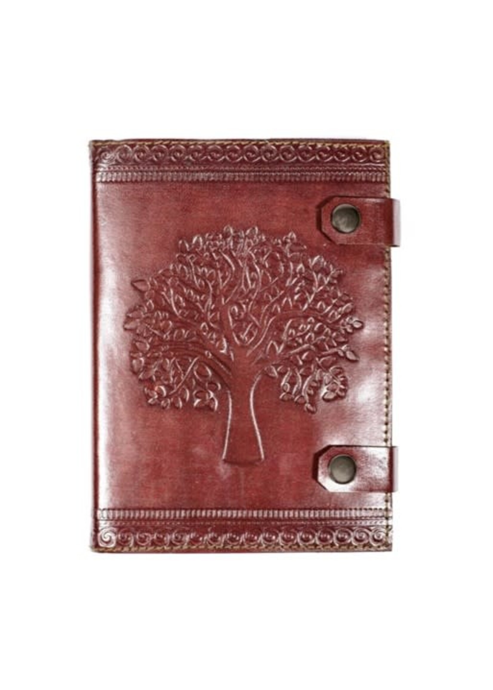 Aranyani Tree of Life 5x7 Leather Journal- Refillable Recycled Paper