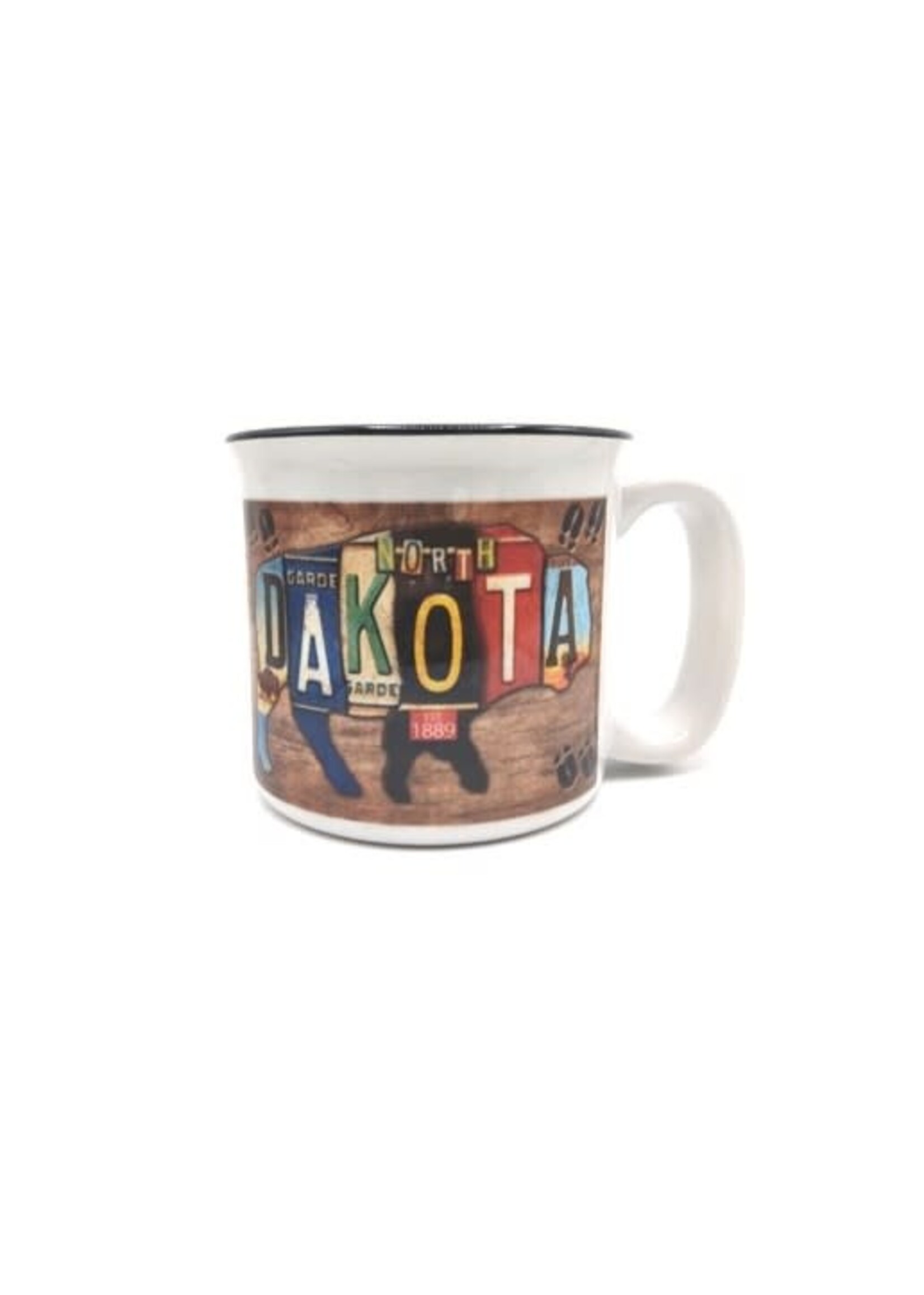 Bison License Plate Campfire Mug