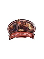 North Dakota Cowboy Oval Magnet